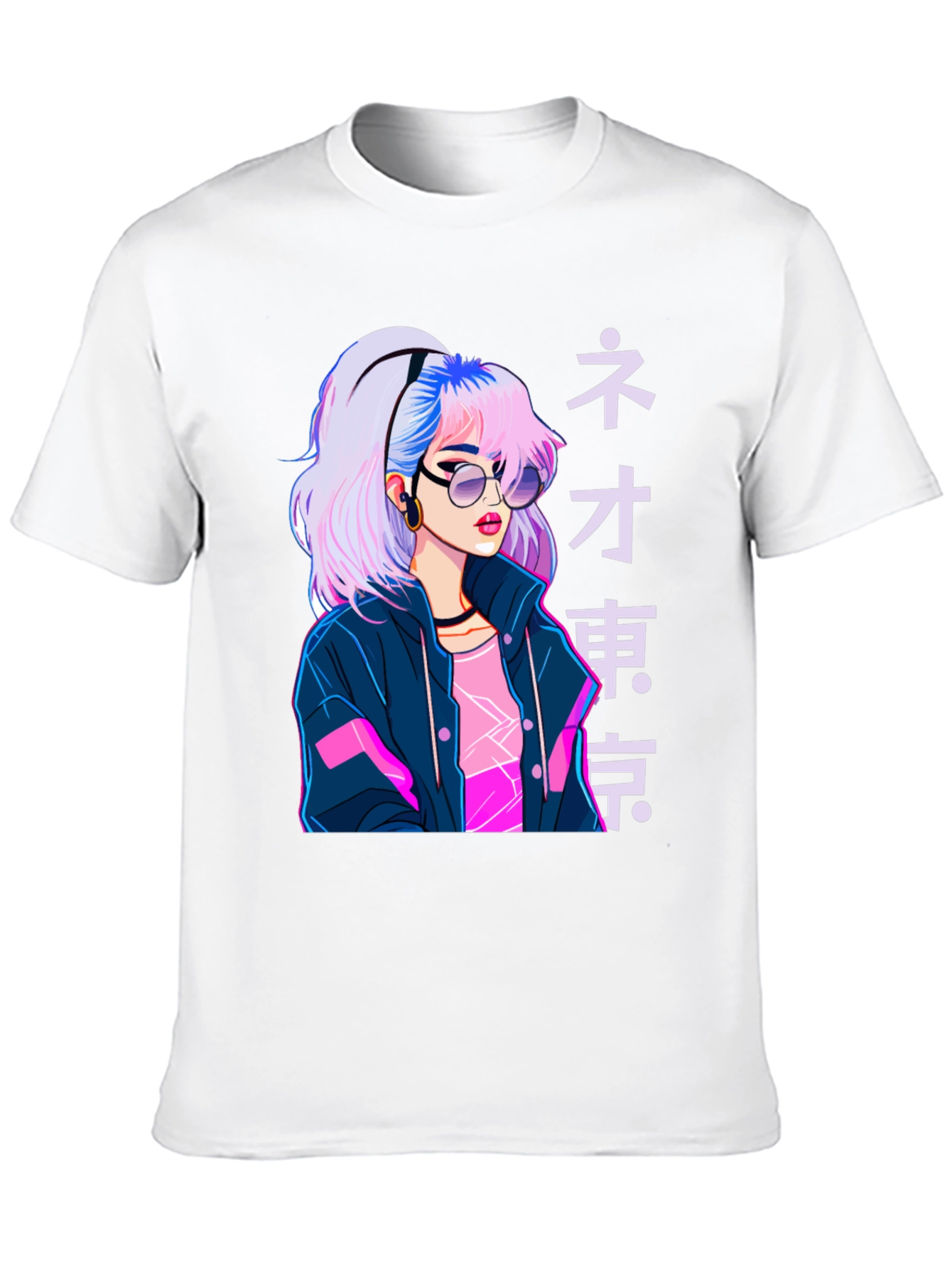 Neo Tokyo Girl Graphic Tee - Anime Style
