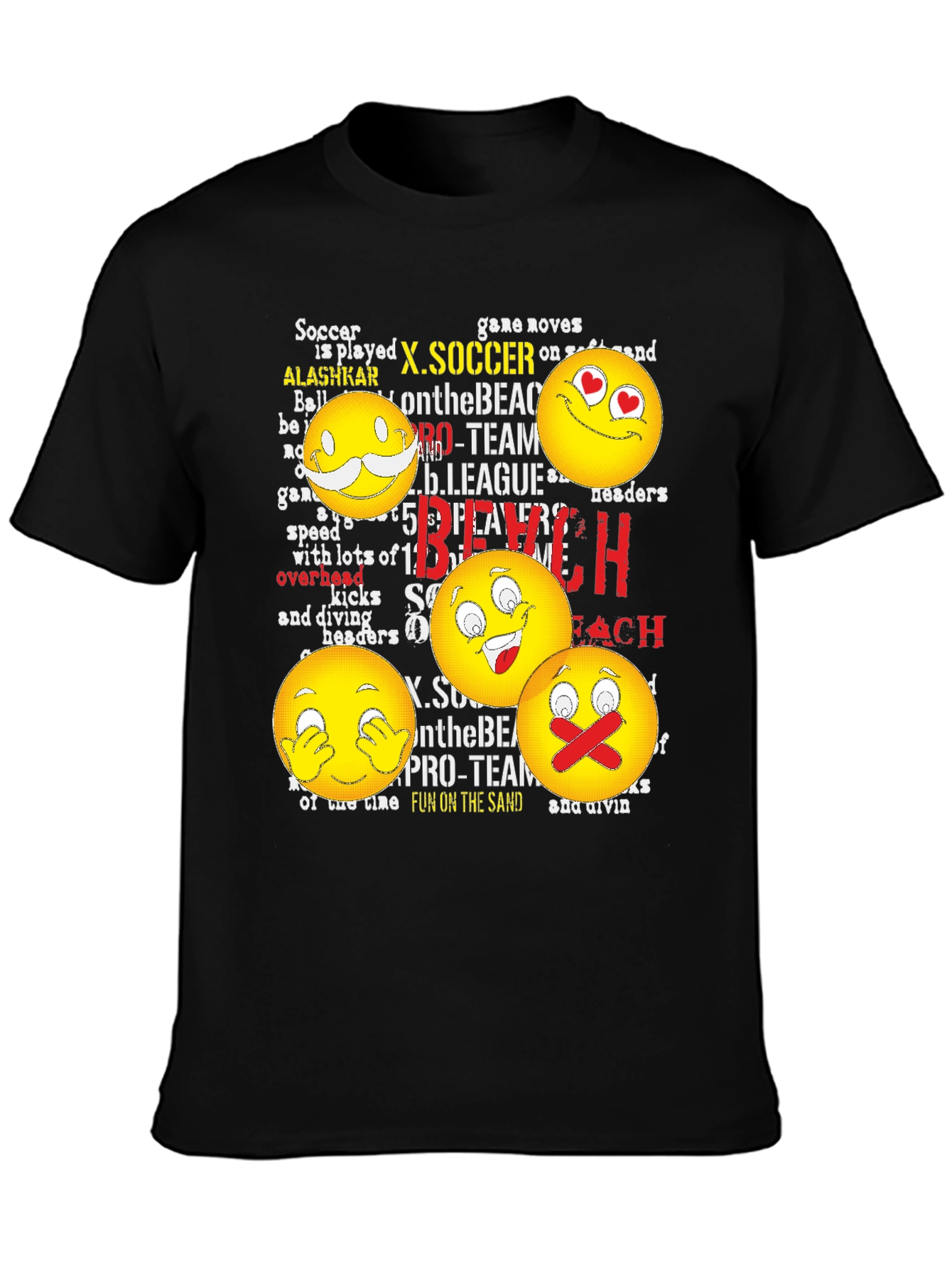Emoji Beach Soccer T-Shirt