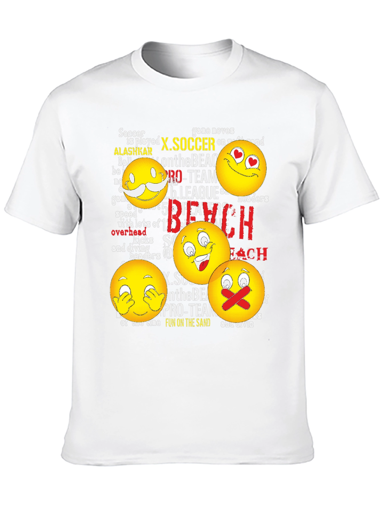 Emoji Beach Soccer T-Shirt