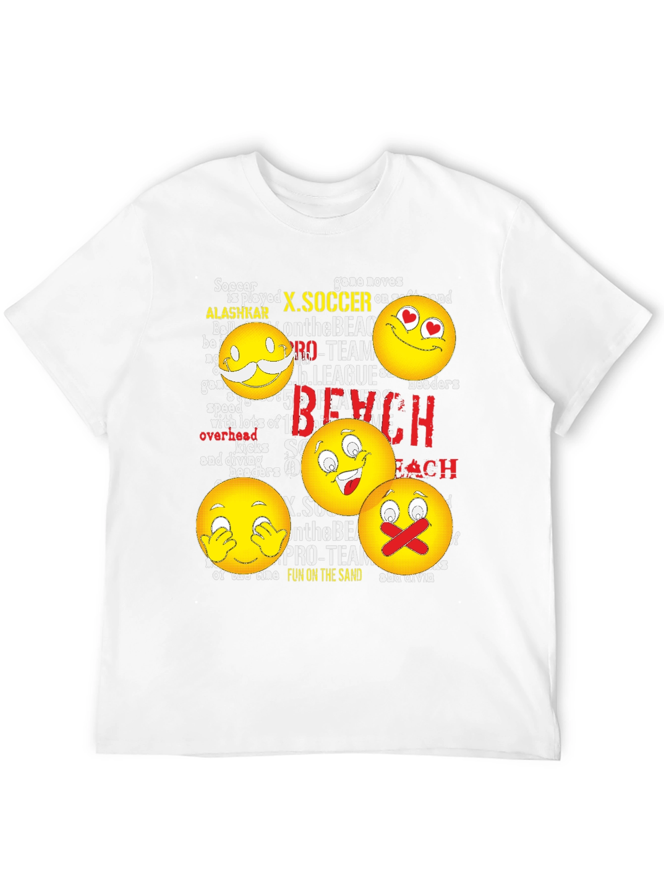 Emoji Beach Soccer T-Shirt