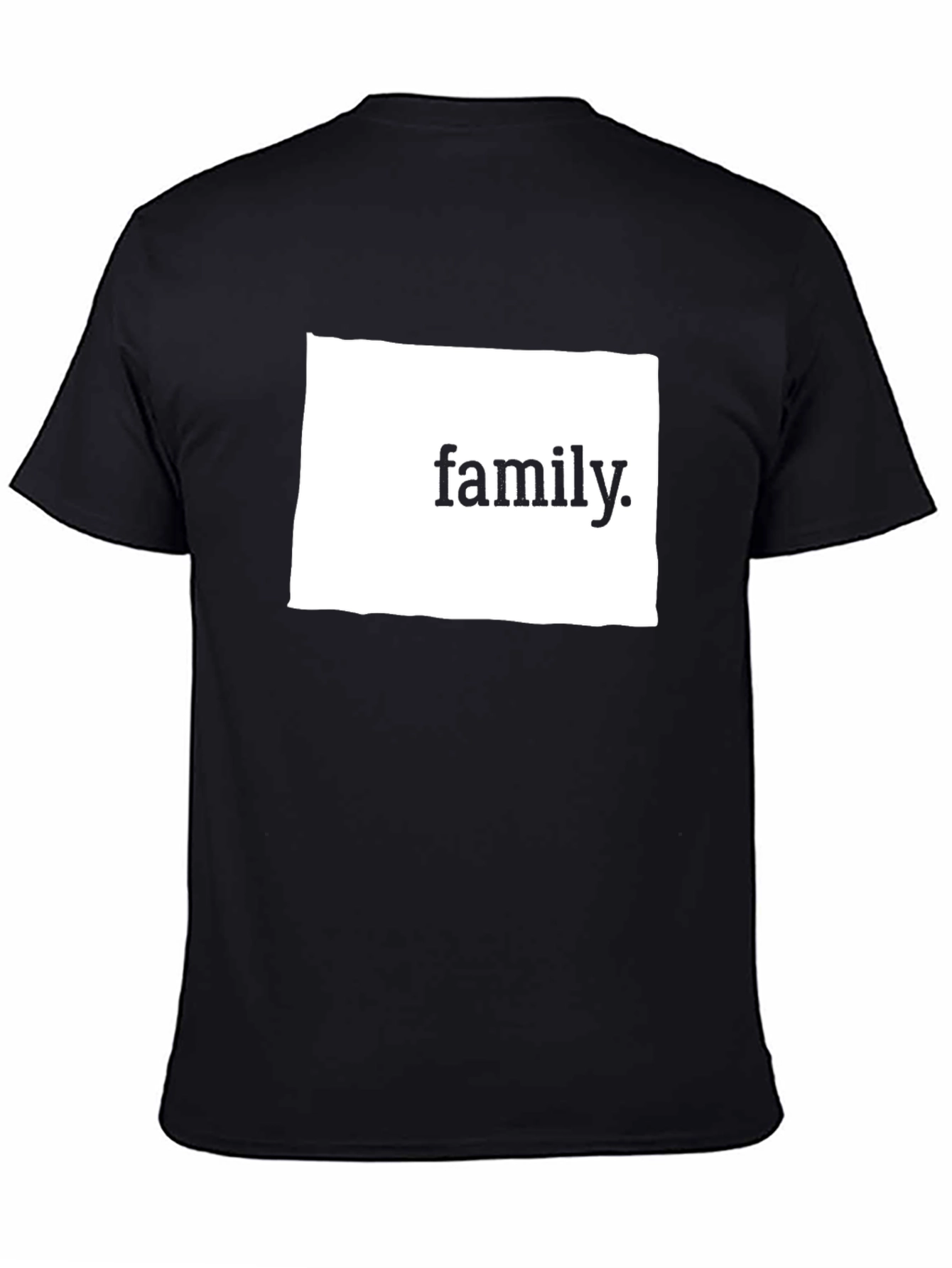 Family T-Shirt - Black Cotton Blend Casual Tee