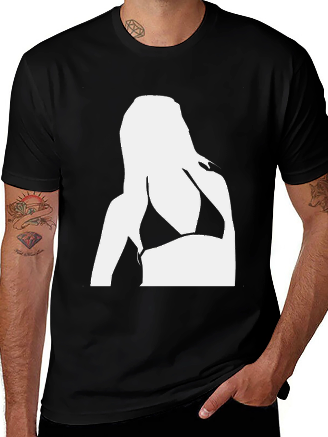 Silhouette Bikini Graphic Tee - Casual Wear
