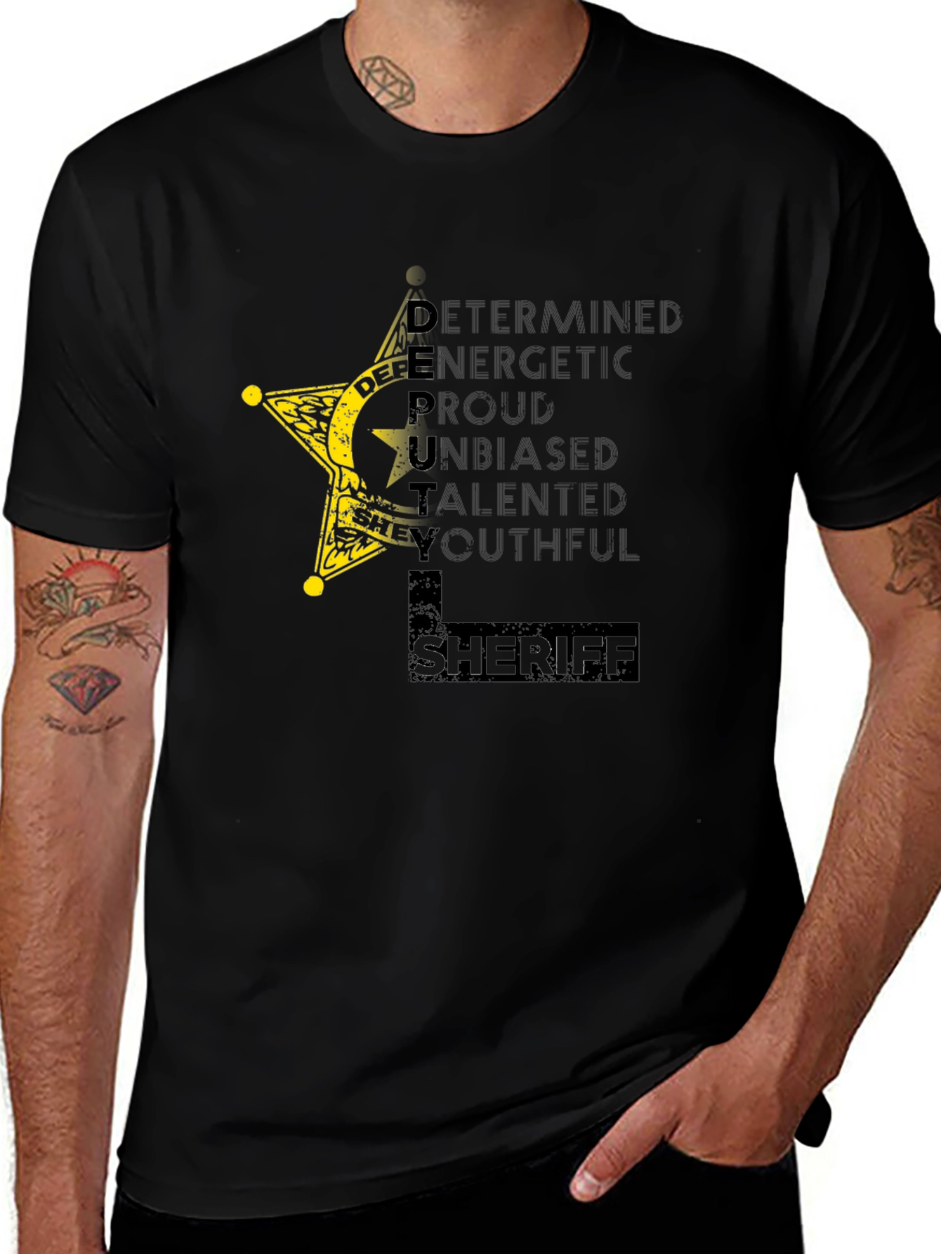 Deputy Sheriff Star Graphic T-Shirt