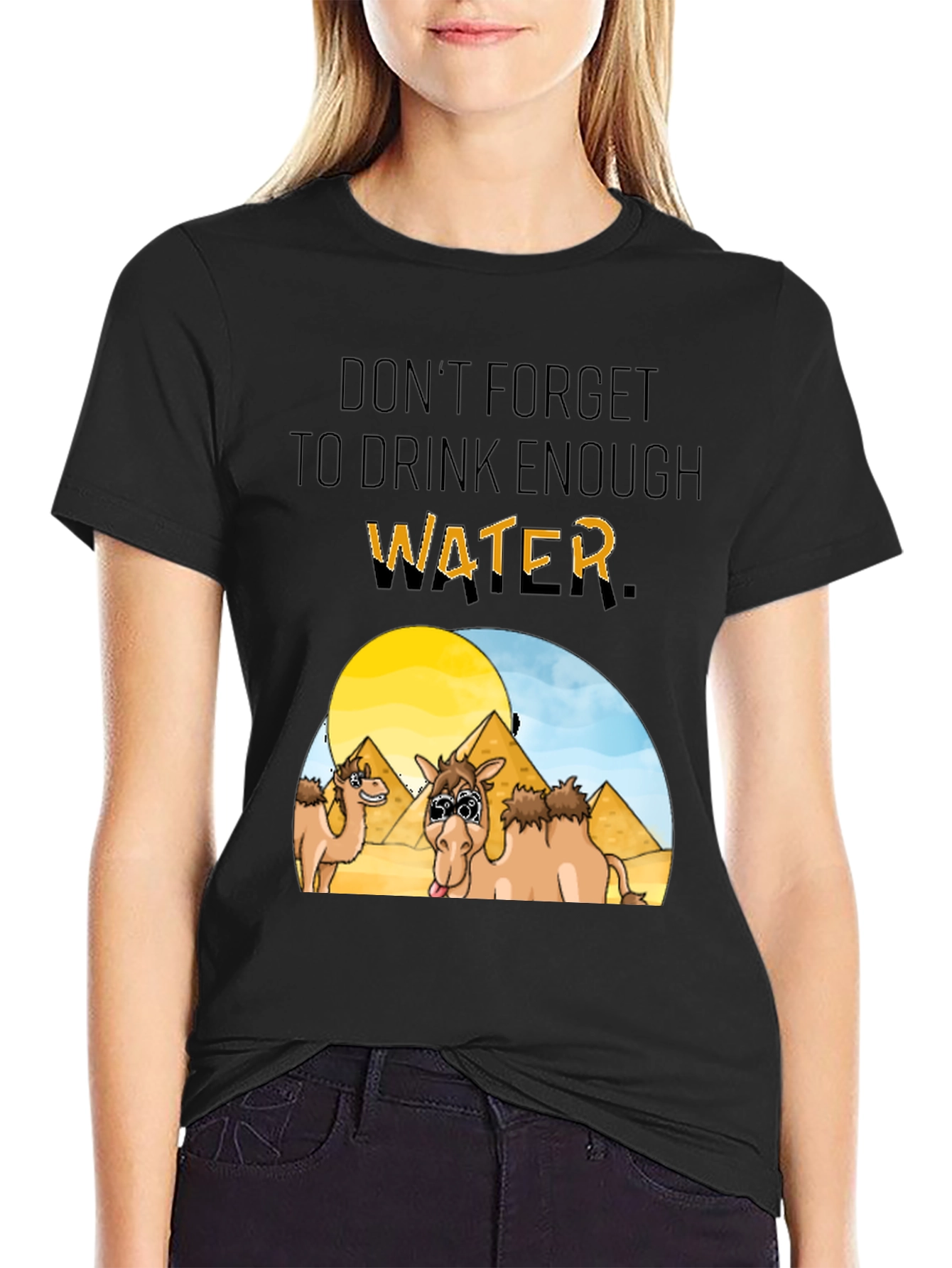 Funny Camel T-Shirt - Hydration Reminder