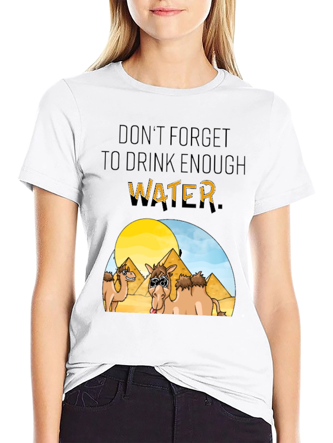 Funny Camel T-Shirt - Hydration Reminder