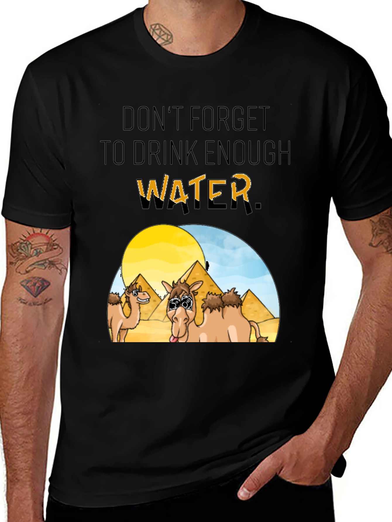 Funny Camel T-Shirt - Hydration Reminder