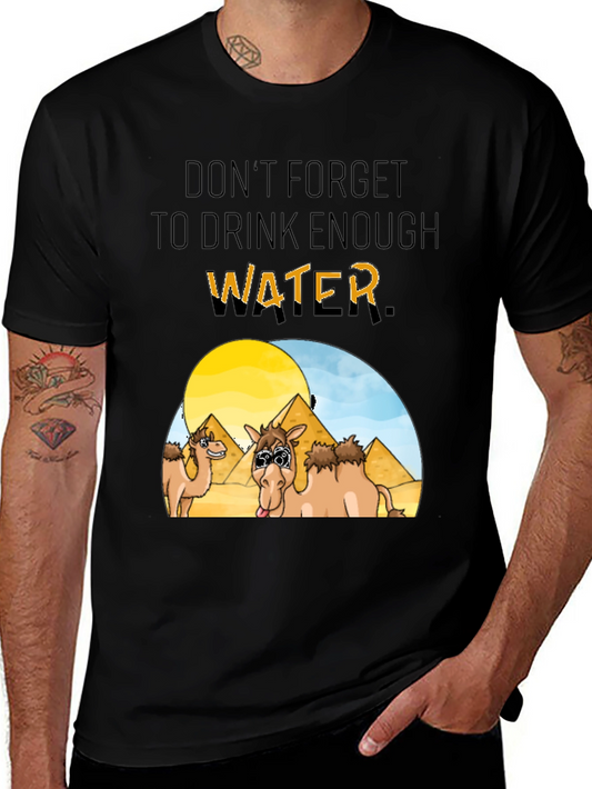 Funny Camel T-Shirt - Hydration Reminder