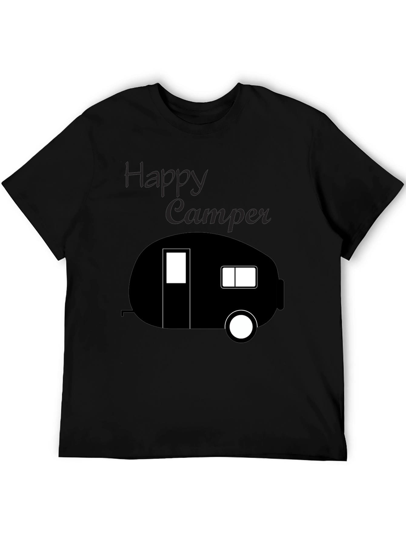 Happy Camper Tee - Black Camping T-Shirt