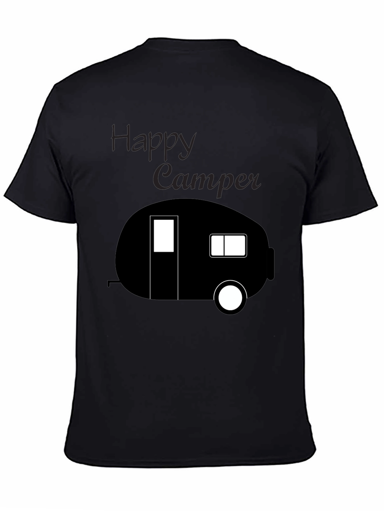 Happy Camper Tee - Black Camping T-Shirt