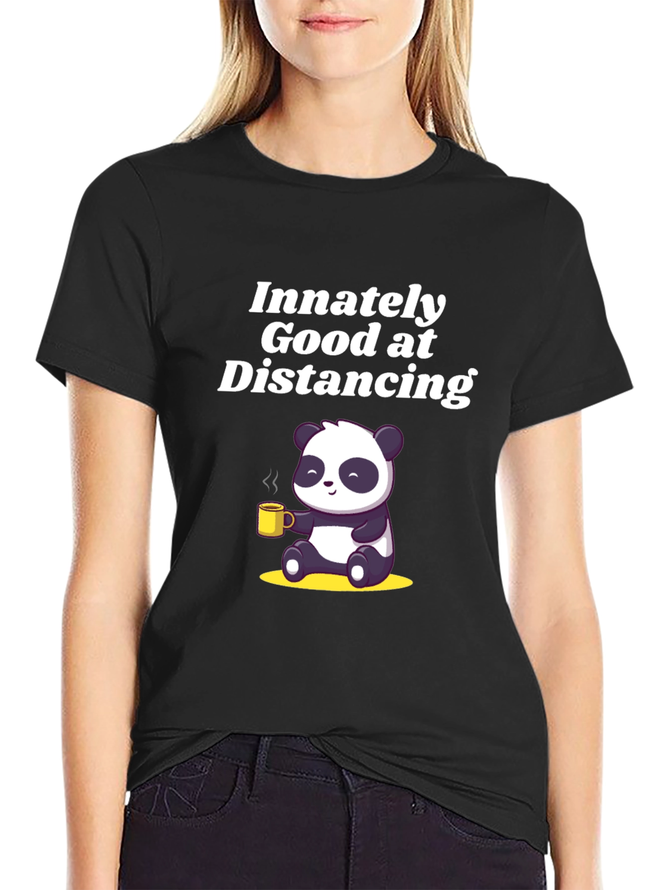 Innately Good at Distancing Panda T-shirt