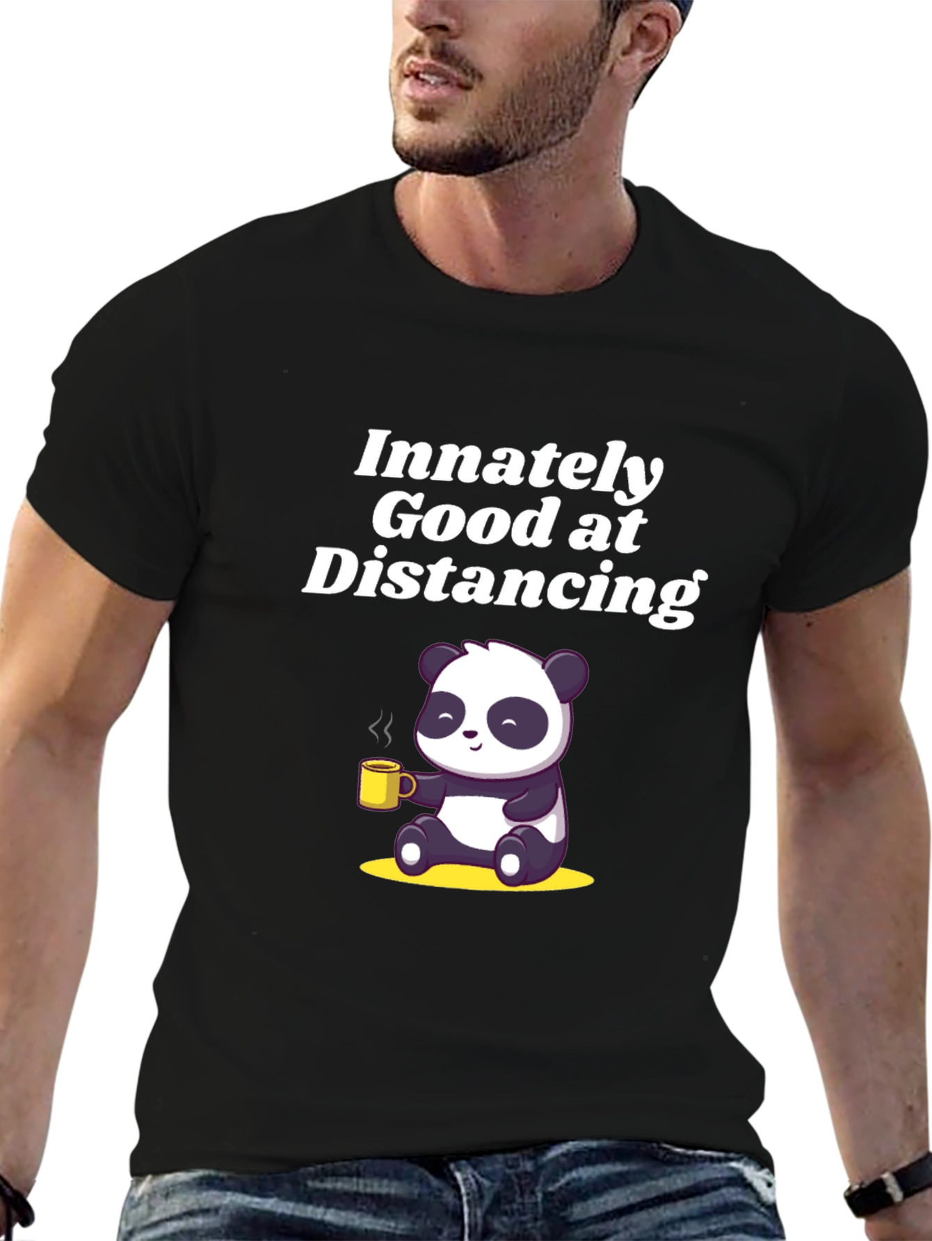 Innately Good at Distancing Panda T-shirt