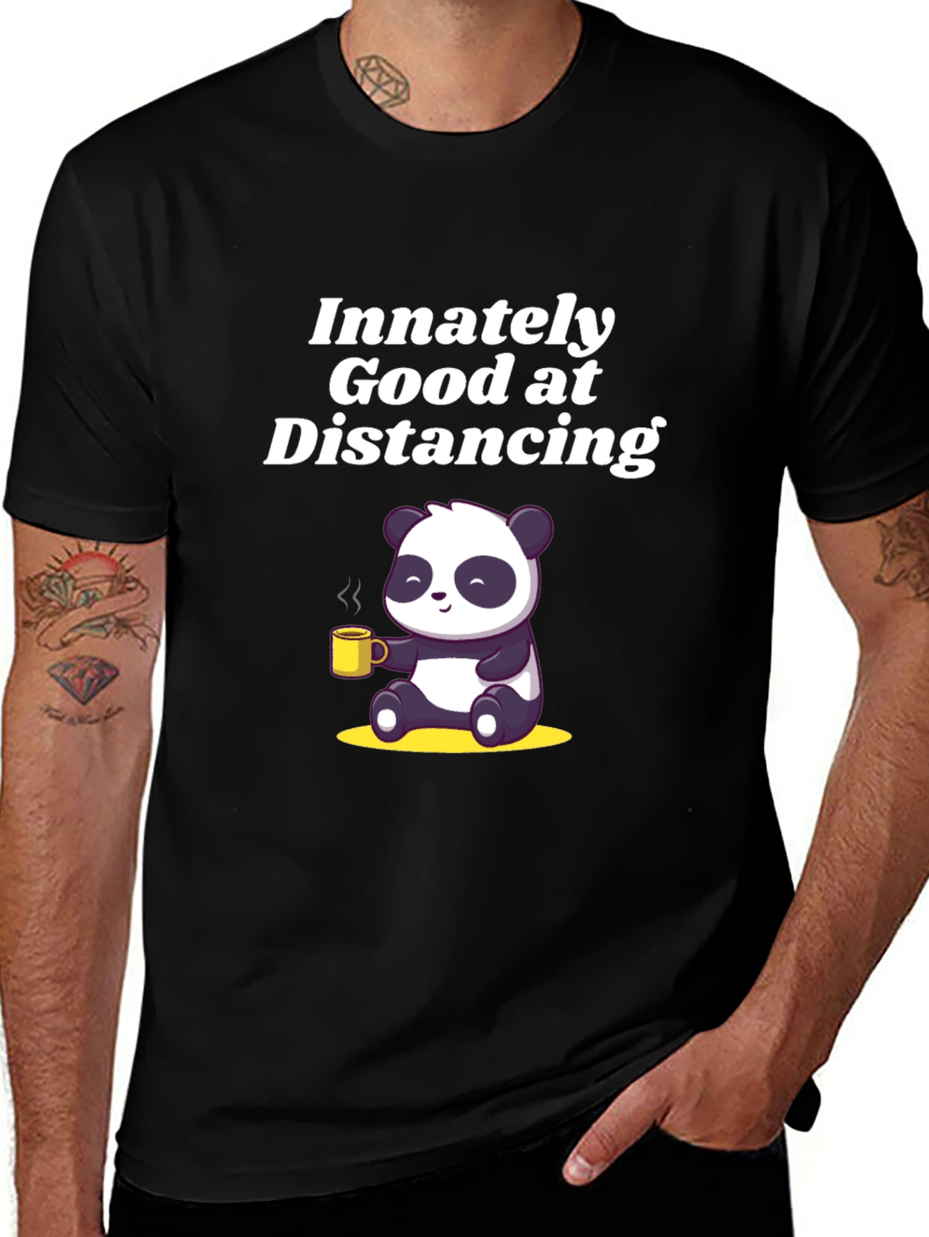 Innately Good at Distancing Panda T-shirt