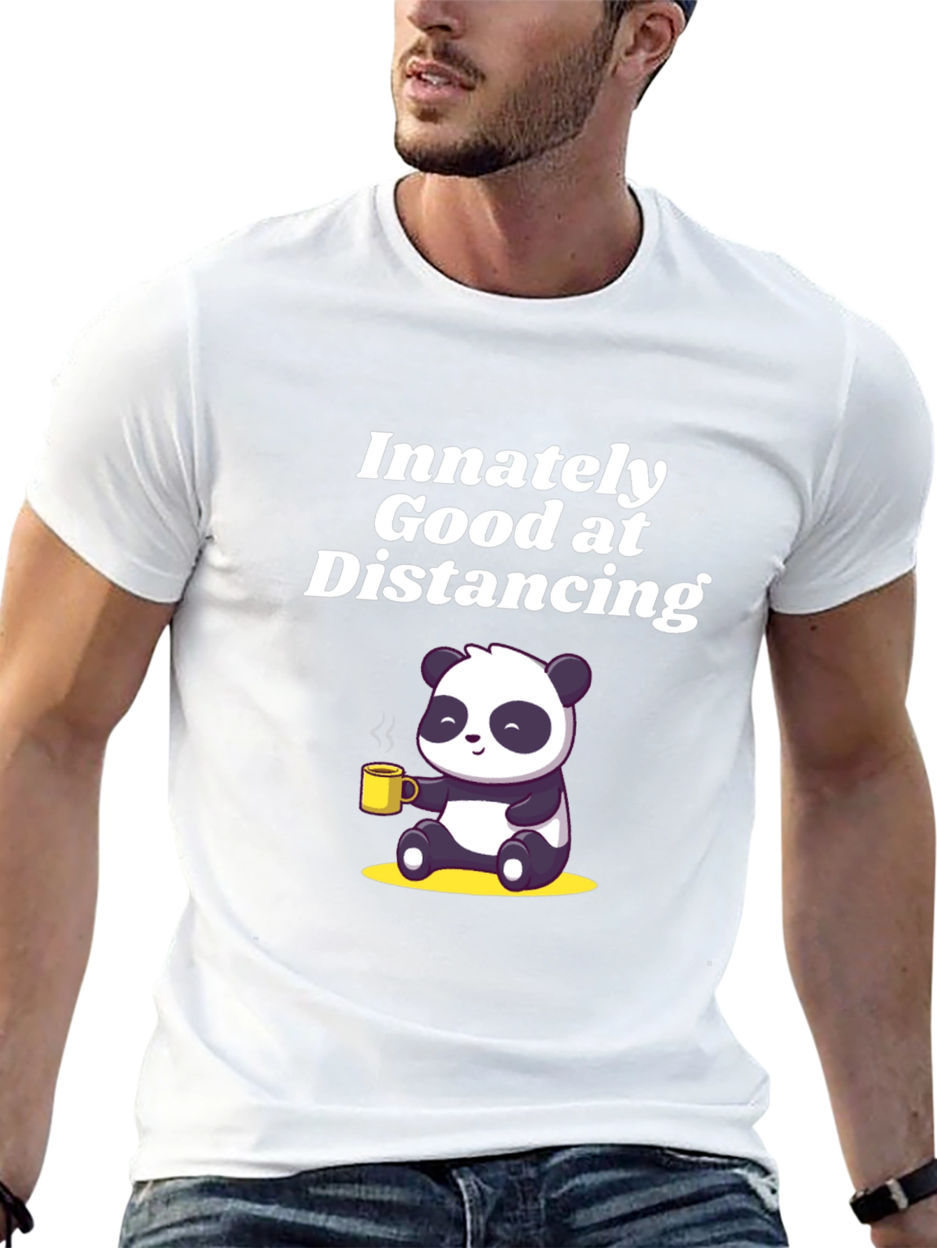 Innately Good at Distancing Panda T-shirt