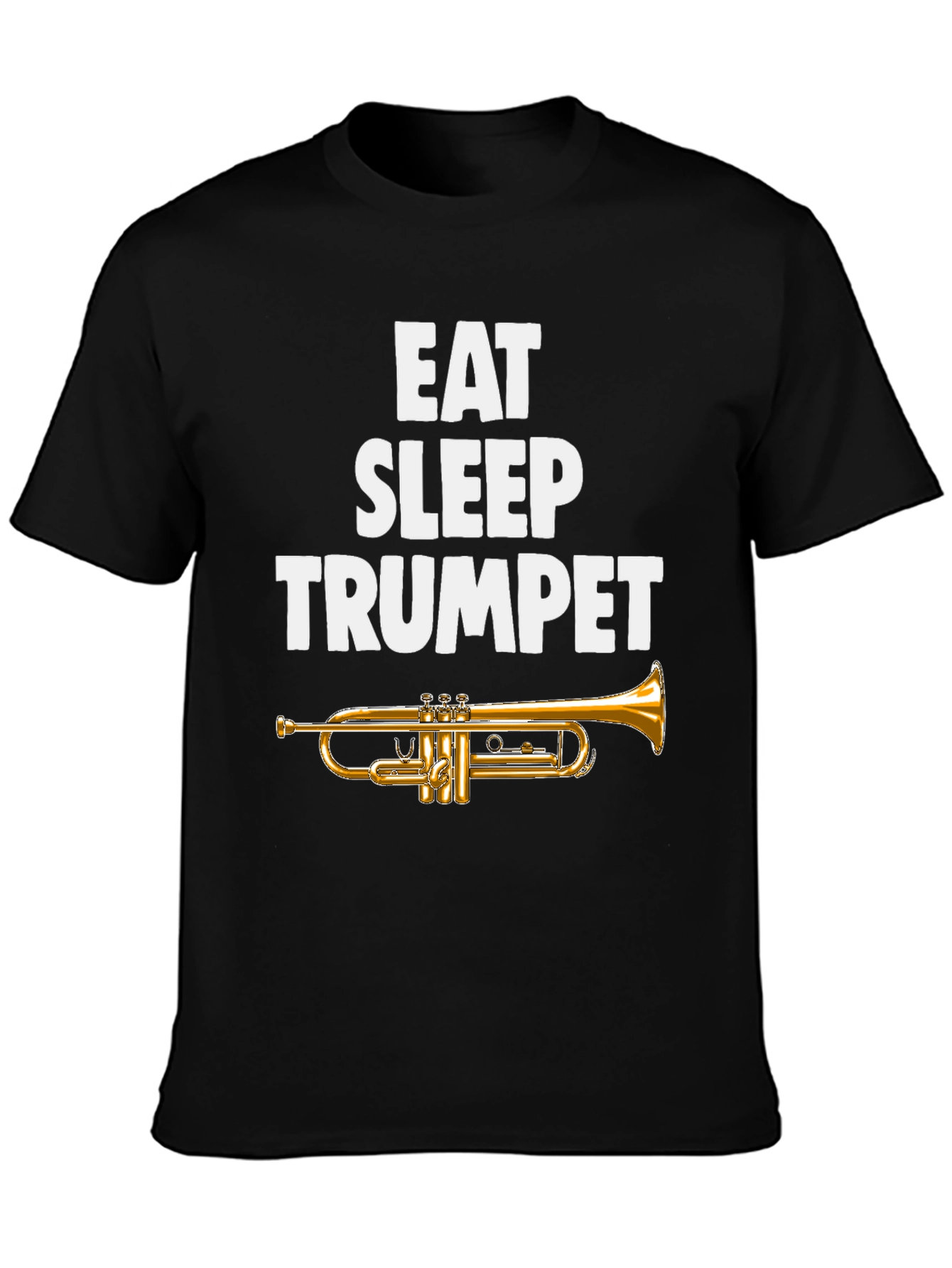 Eat Sleep Trumpet Black T-Shirt - Musicians Tee