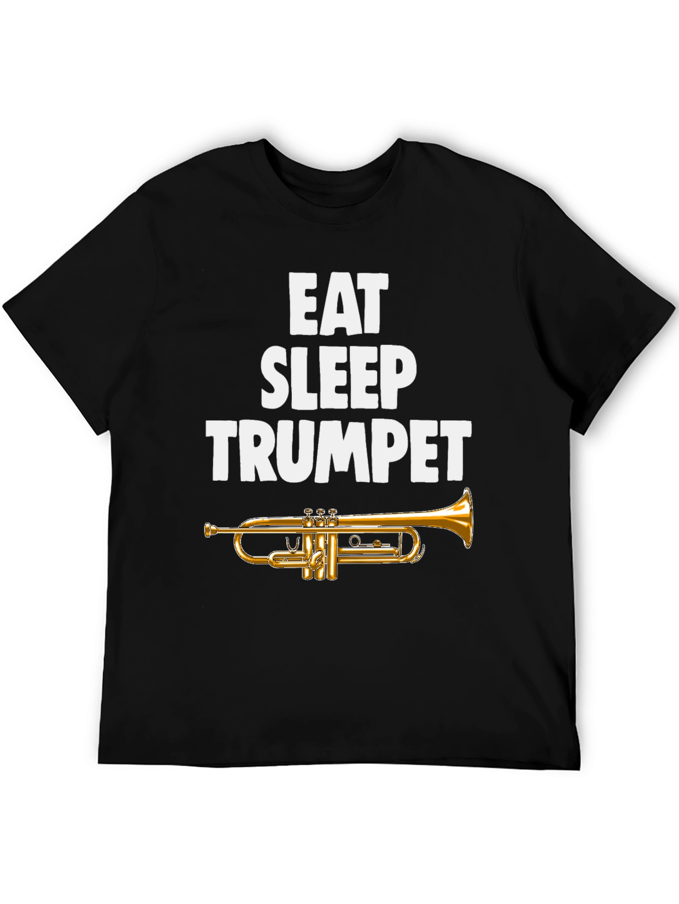 Eat Sleep Trumpet Black T-Shirt - Musicians Tee