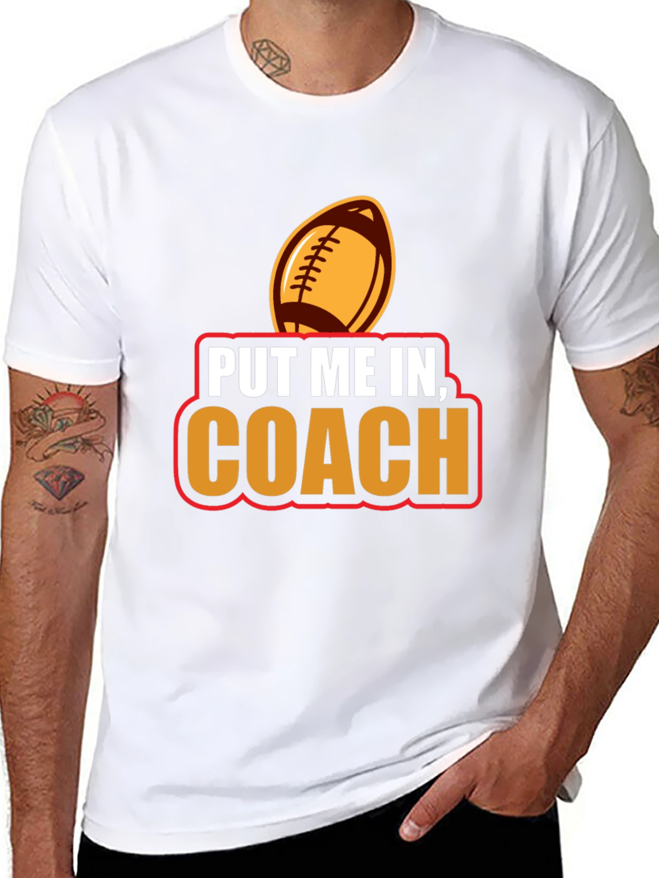 Put Me In Coach Football T-Shirt