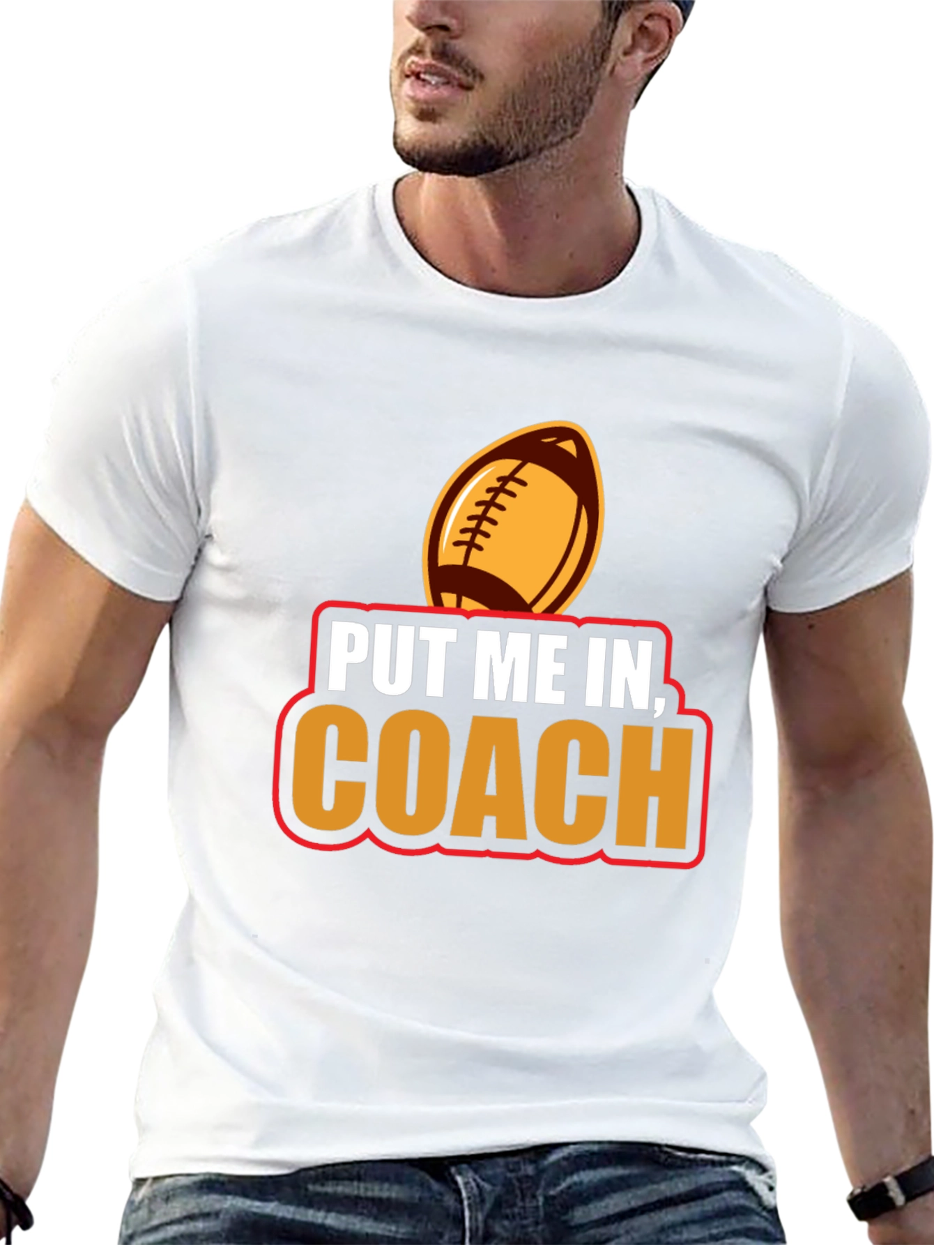 Put Me In Coach Football T-Shirt