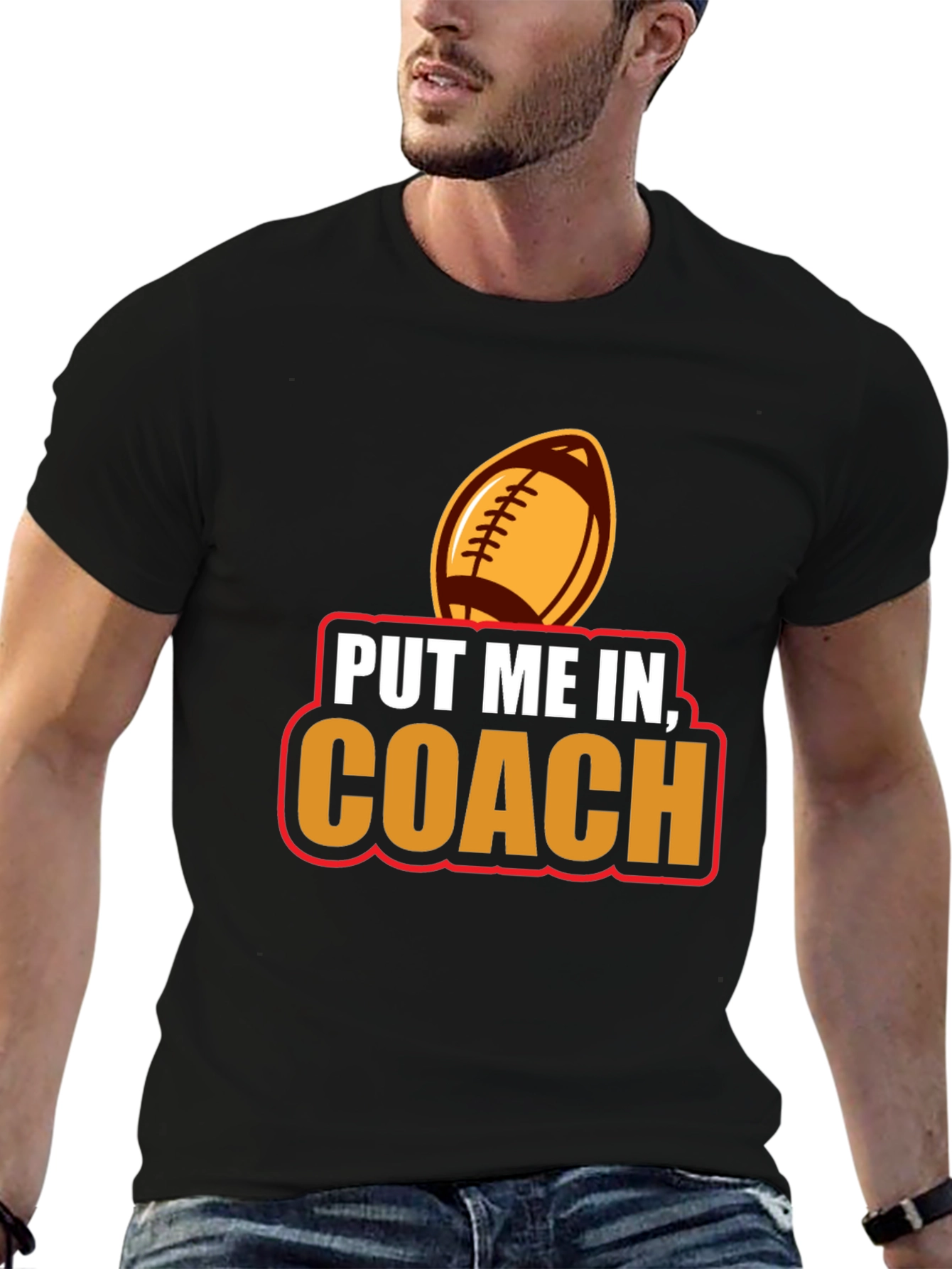 Put Me In Coach Football T-Shirt