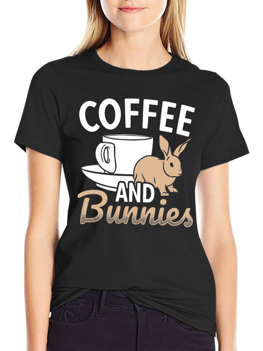 Coffee and Bunnies Graphic T-Shirt
