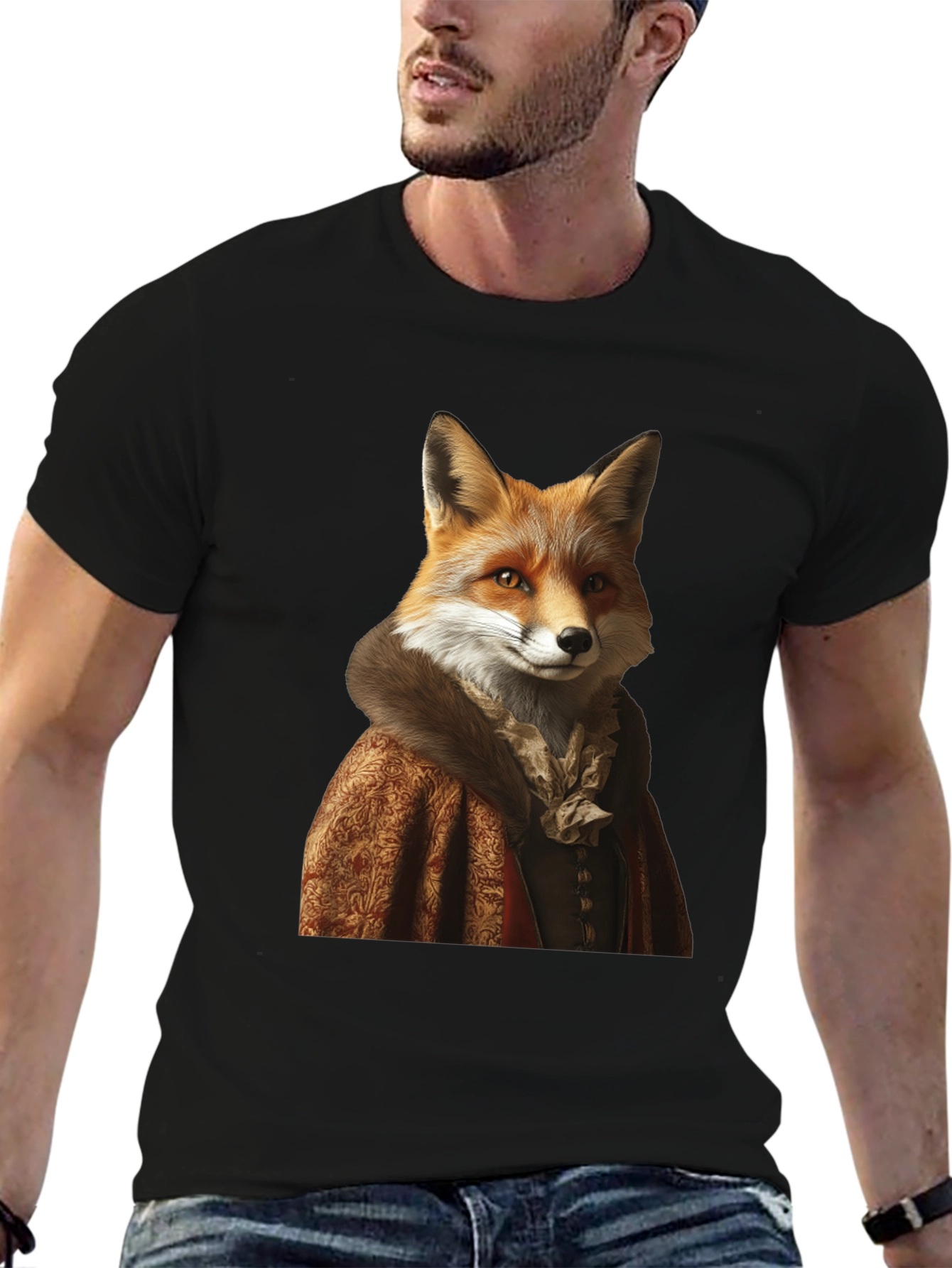 Fox Portrait Graphic Tee - Renaissance Style