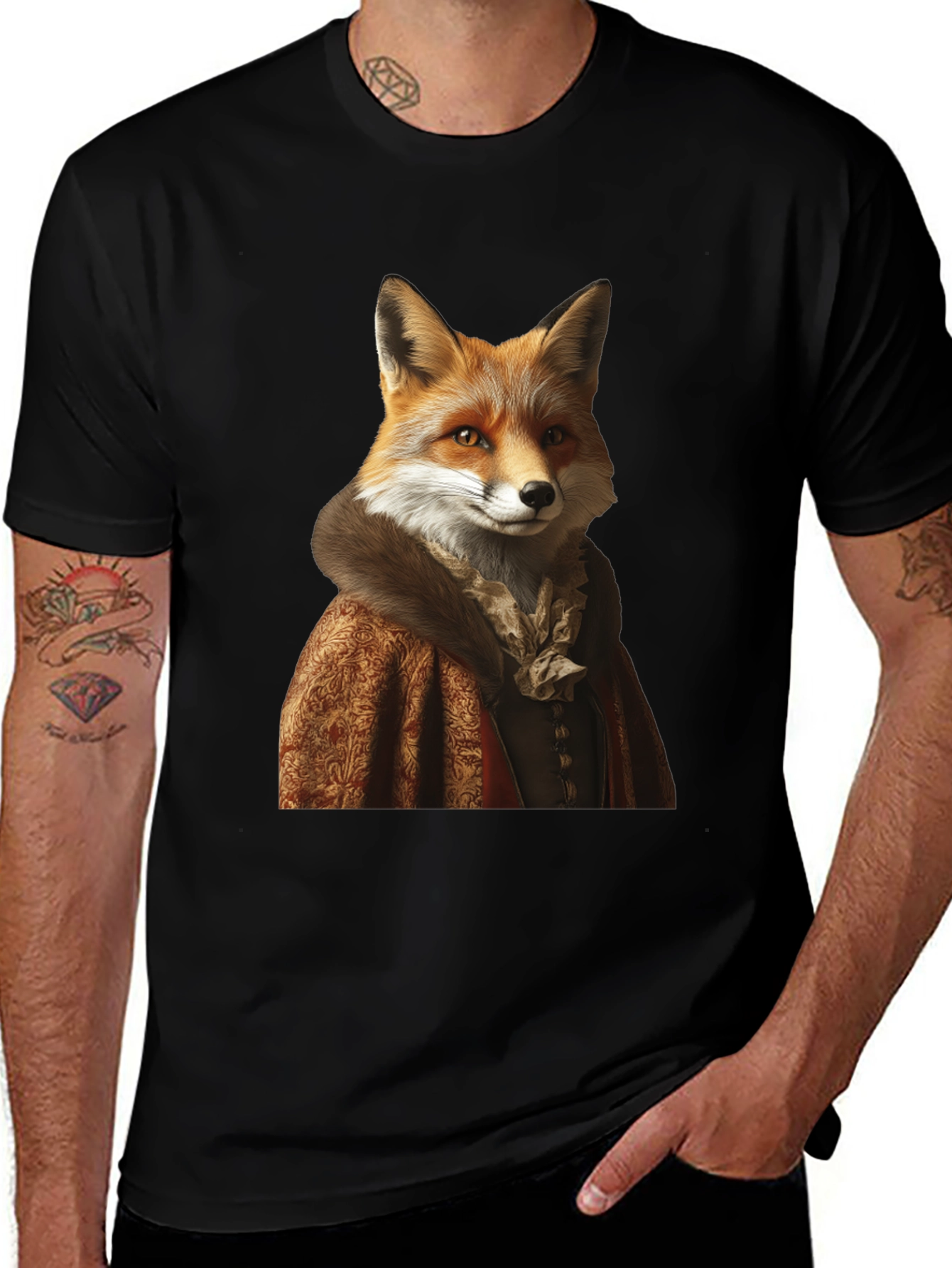 Fox Portrait Graphic Tee - Renaissance Style