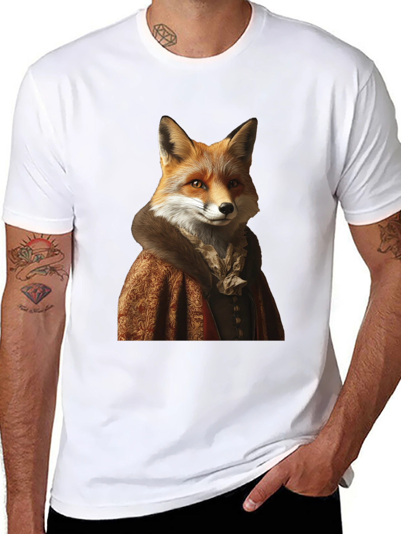 Fox Portrait Graphic Tee - Renaissance Style