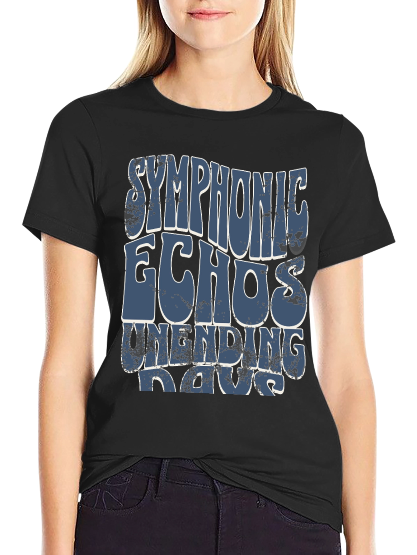 Symphonic Echoes Unending Days Black T-Shirt