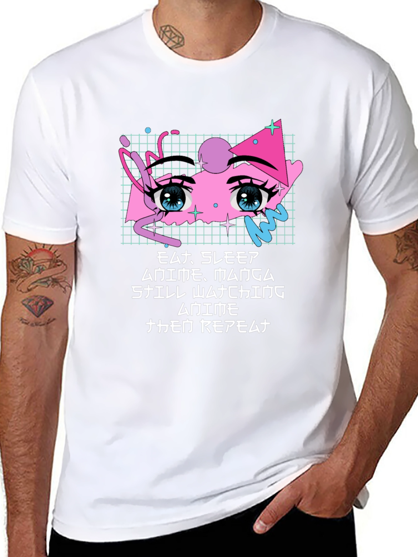 Anime Manga Graphic Black T-Shirt