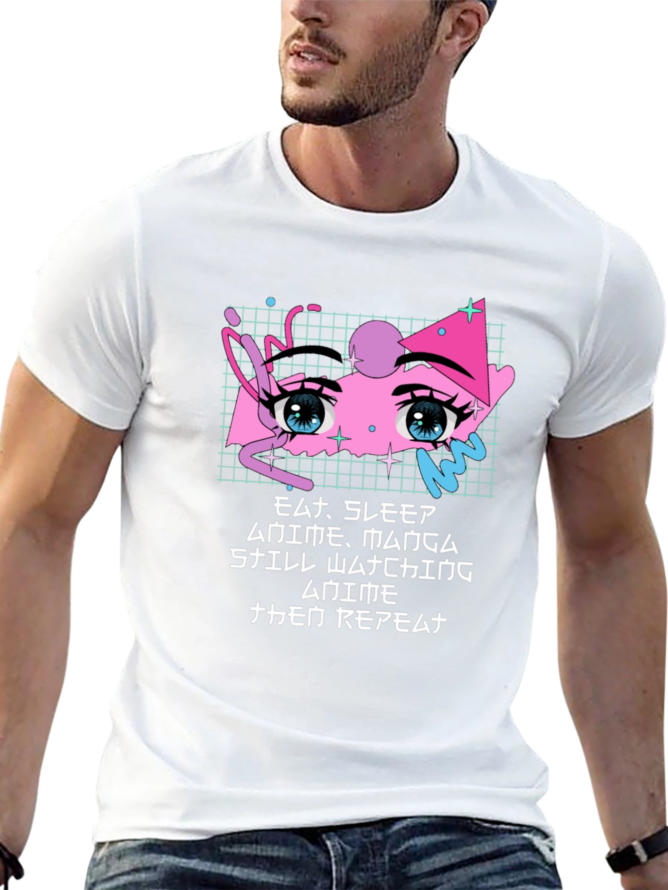 Anime Manga Graphic Black T-Shirt