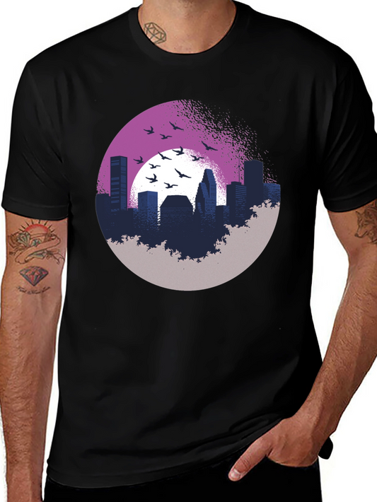Urban Silhouette T-Shirt: Cityscape Graphic Tee