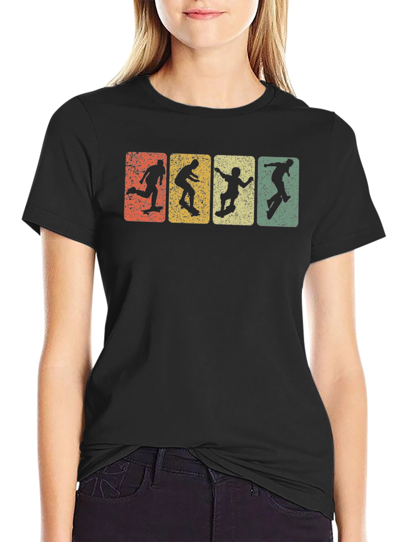 Retro Skateboarder T-Shirt - Cool Skater Gift