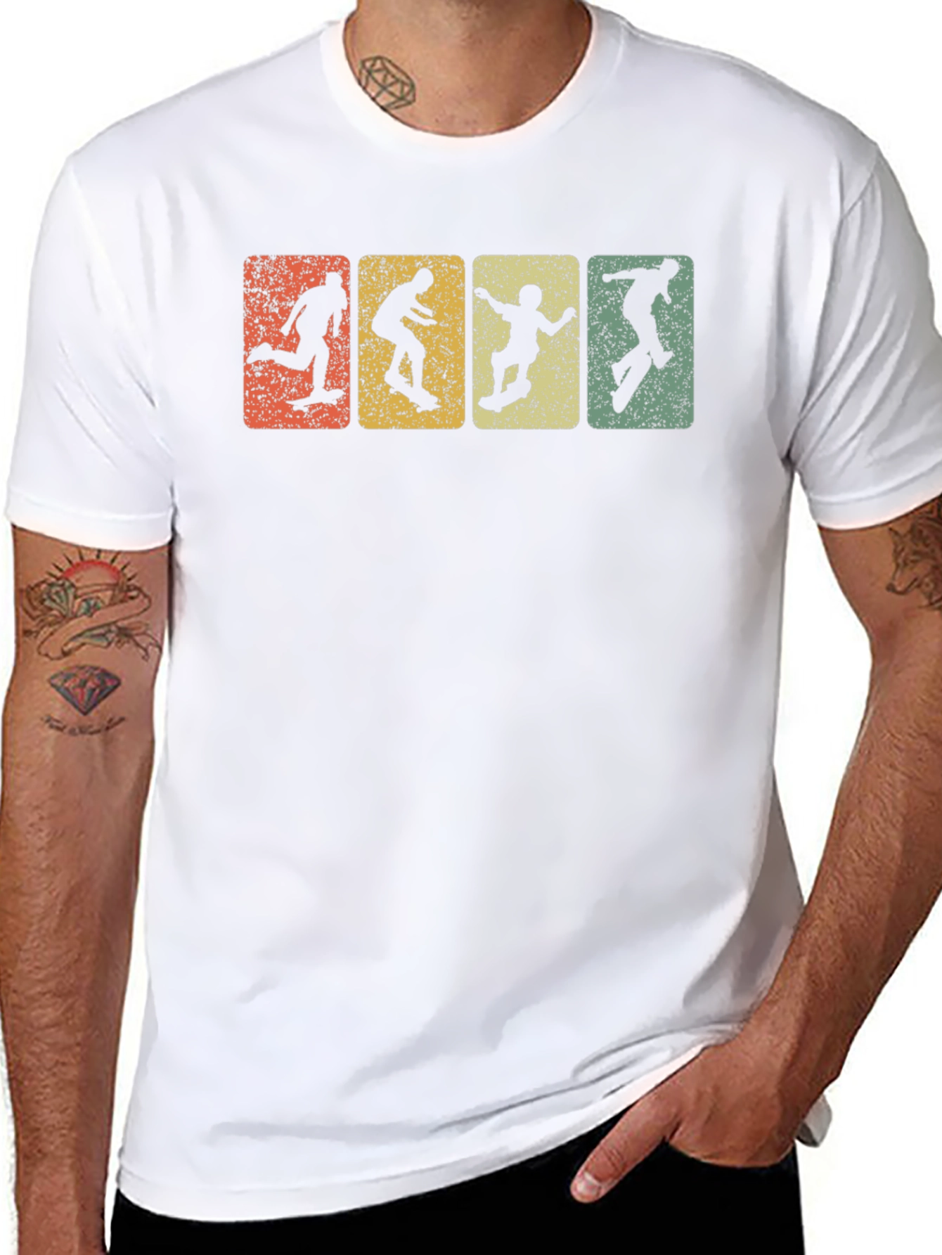 Retro Skateboarder T-Shirt - Cool Skater Gift