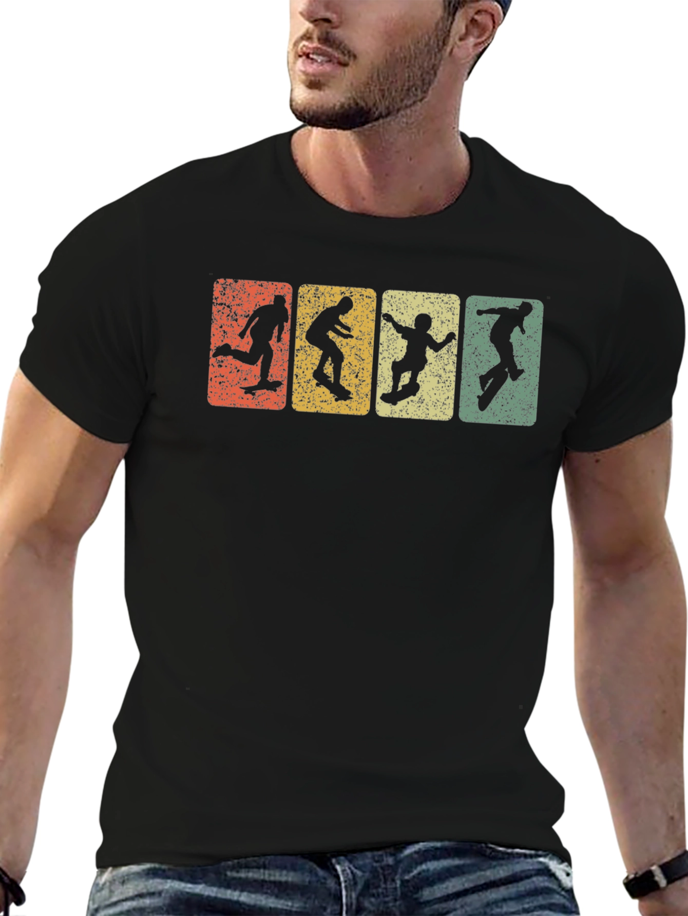 Retro Skateboarder T-Shirt - Cool Skater Gift