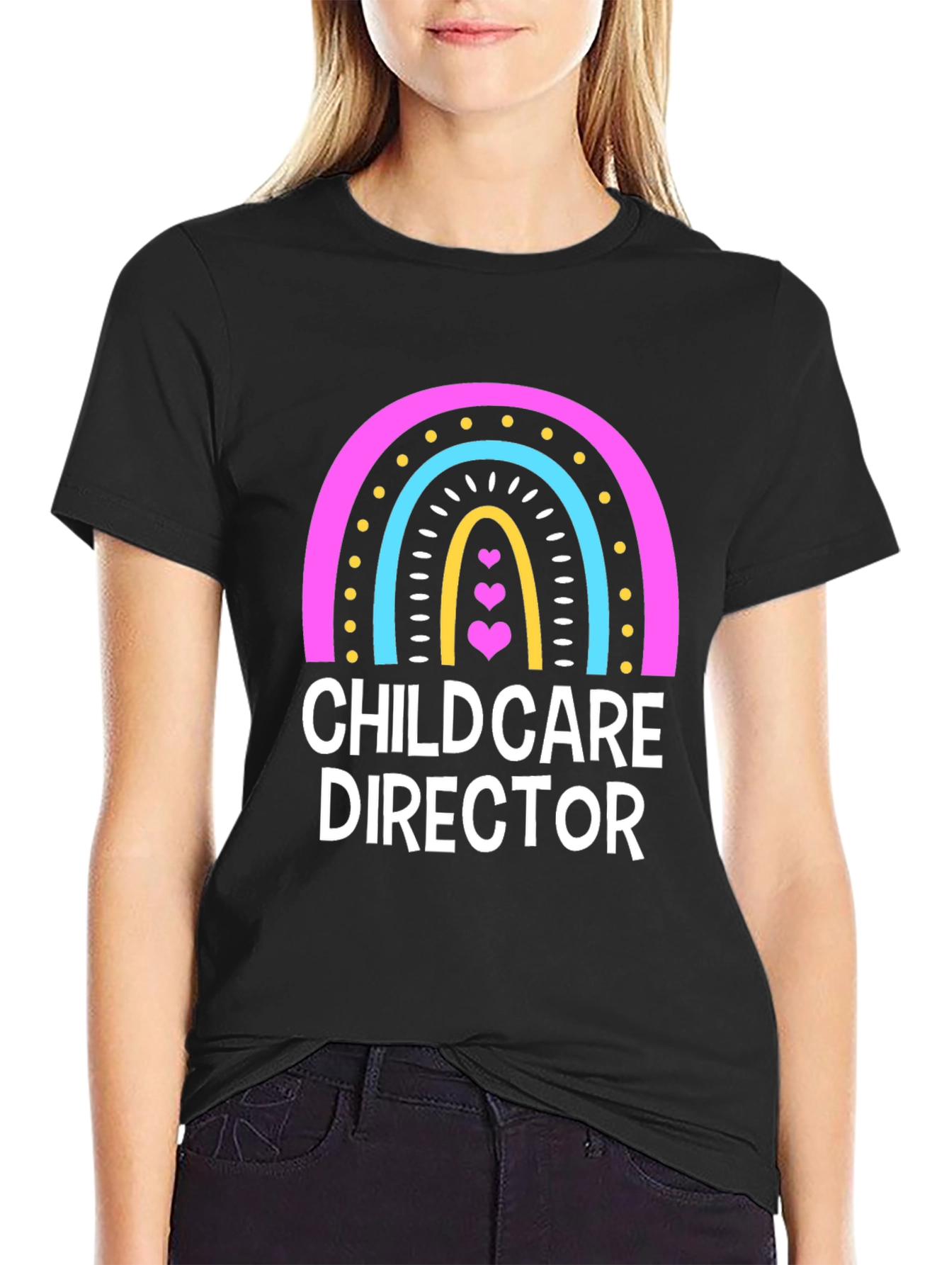 Childcare Director Rainbow Graphic Tee