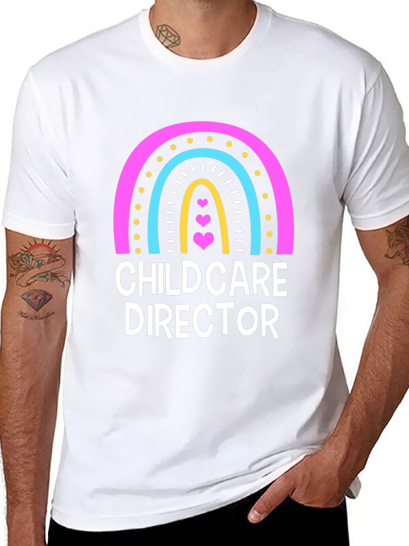 Childcare Director Rainbow Graphic Tee