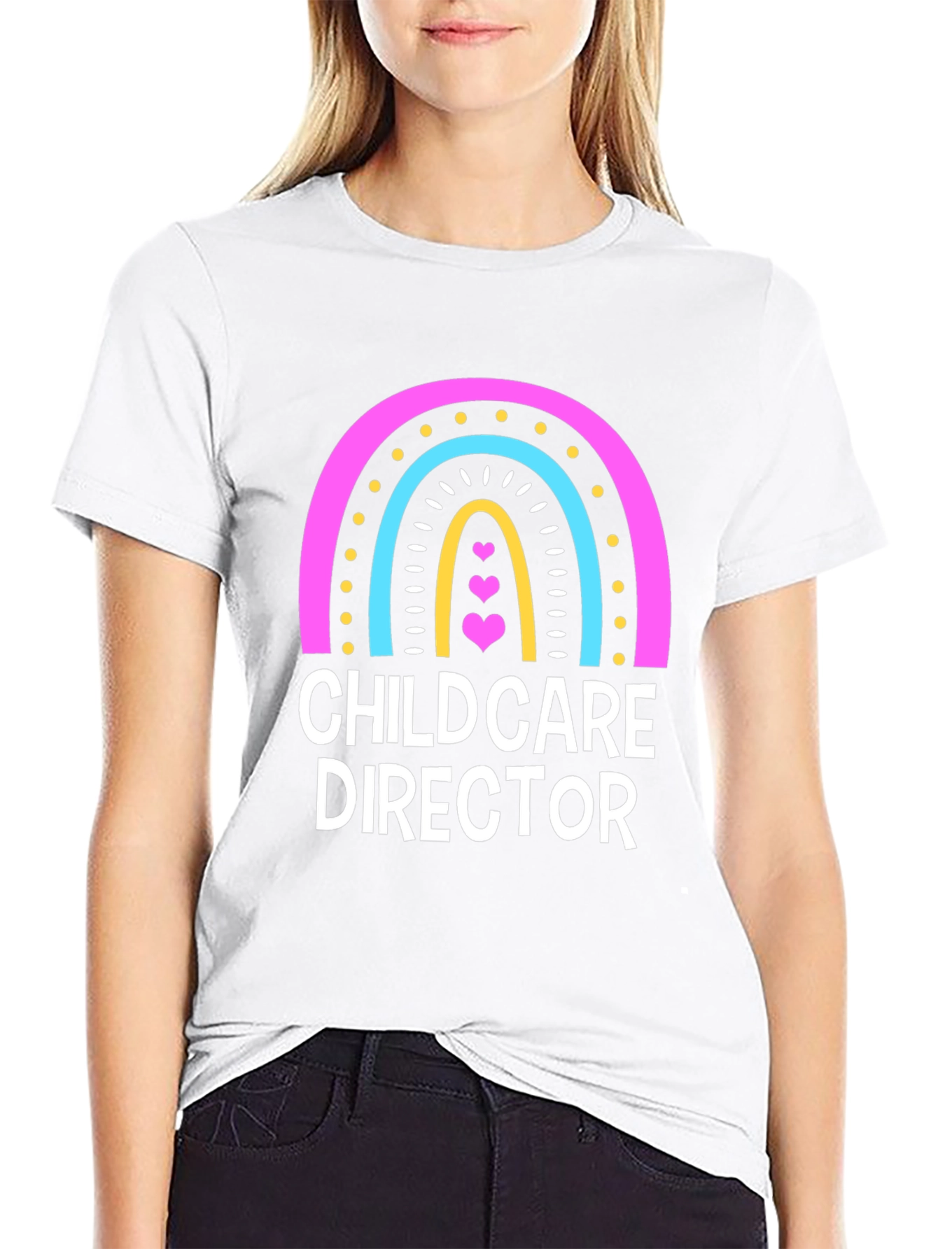 Childcare Director Rainbow Graphic Tee