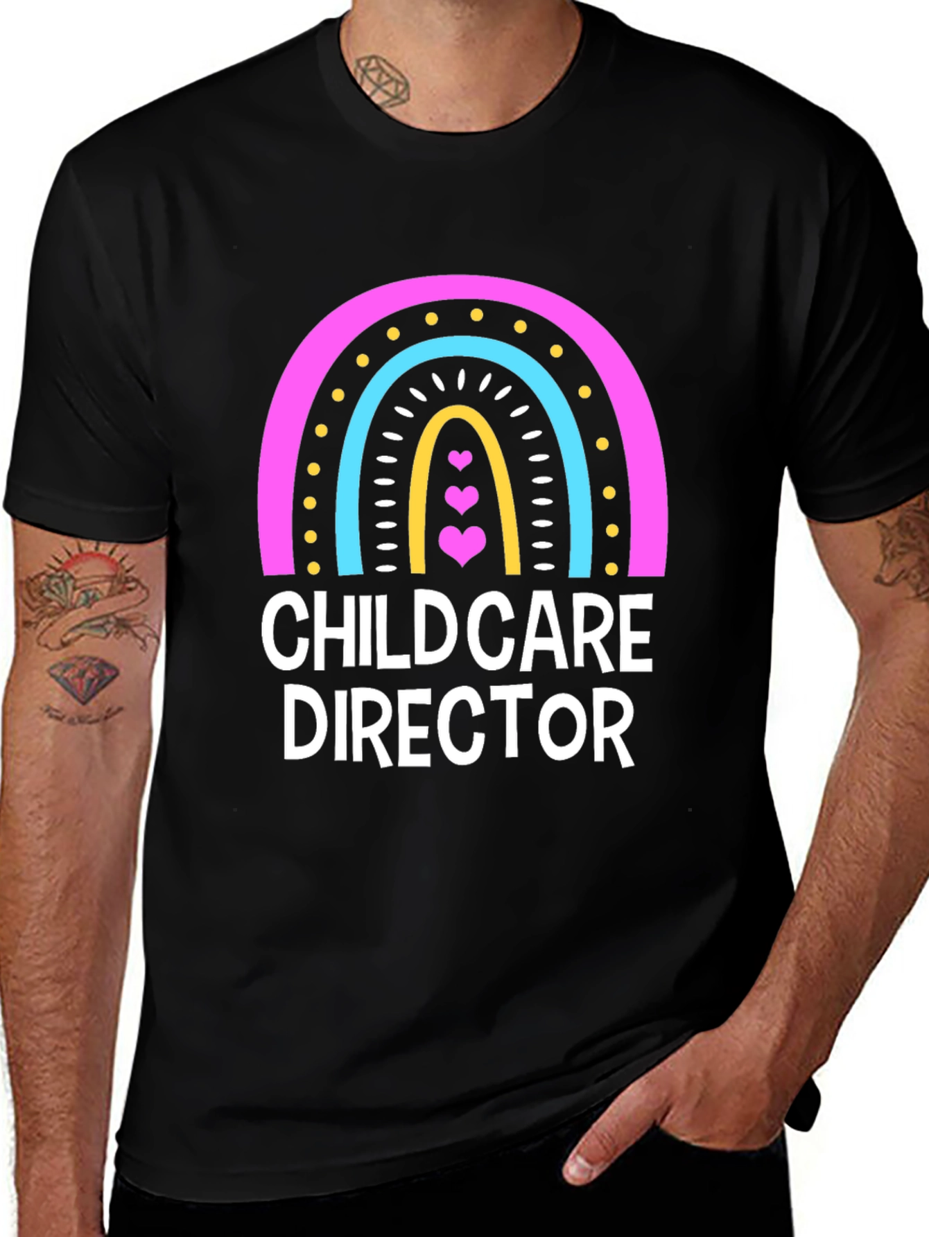 Childcare Director Rainbow Graphic Tee