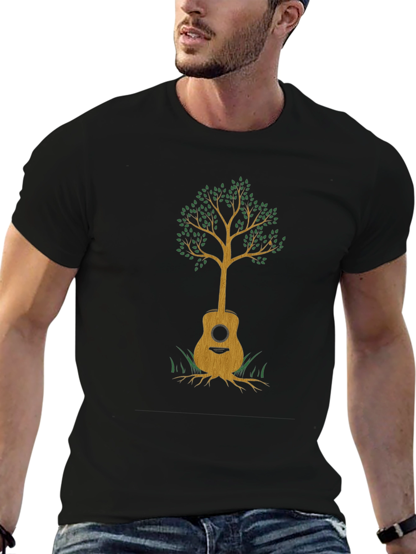 Guitar Tree Graphic Tee - Music & Nature