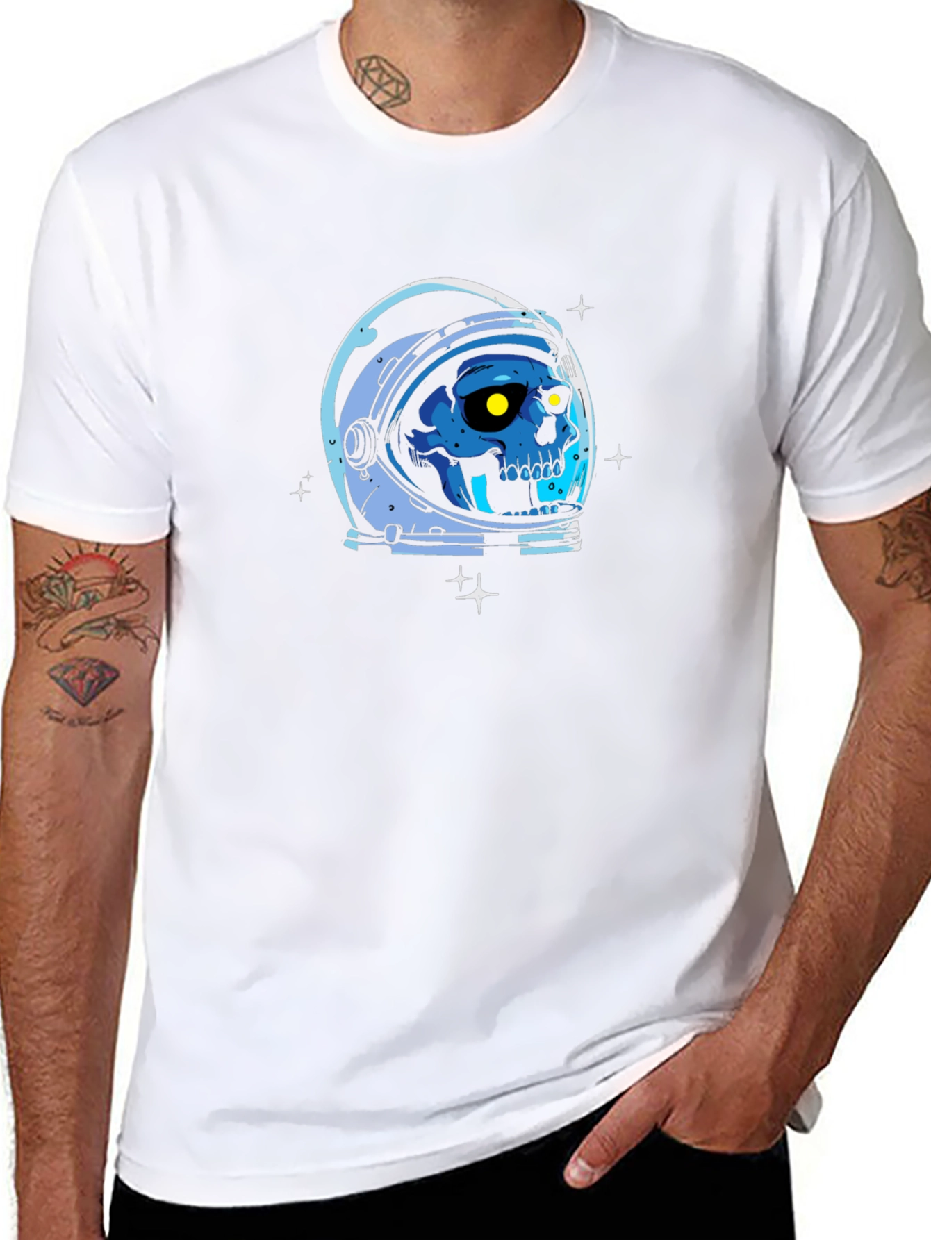 Skull Astronaut T-Shirt - Gothic Space Explorer