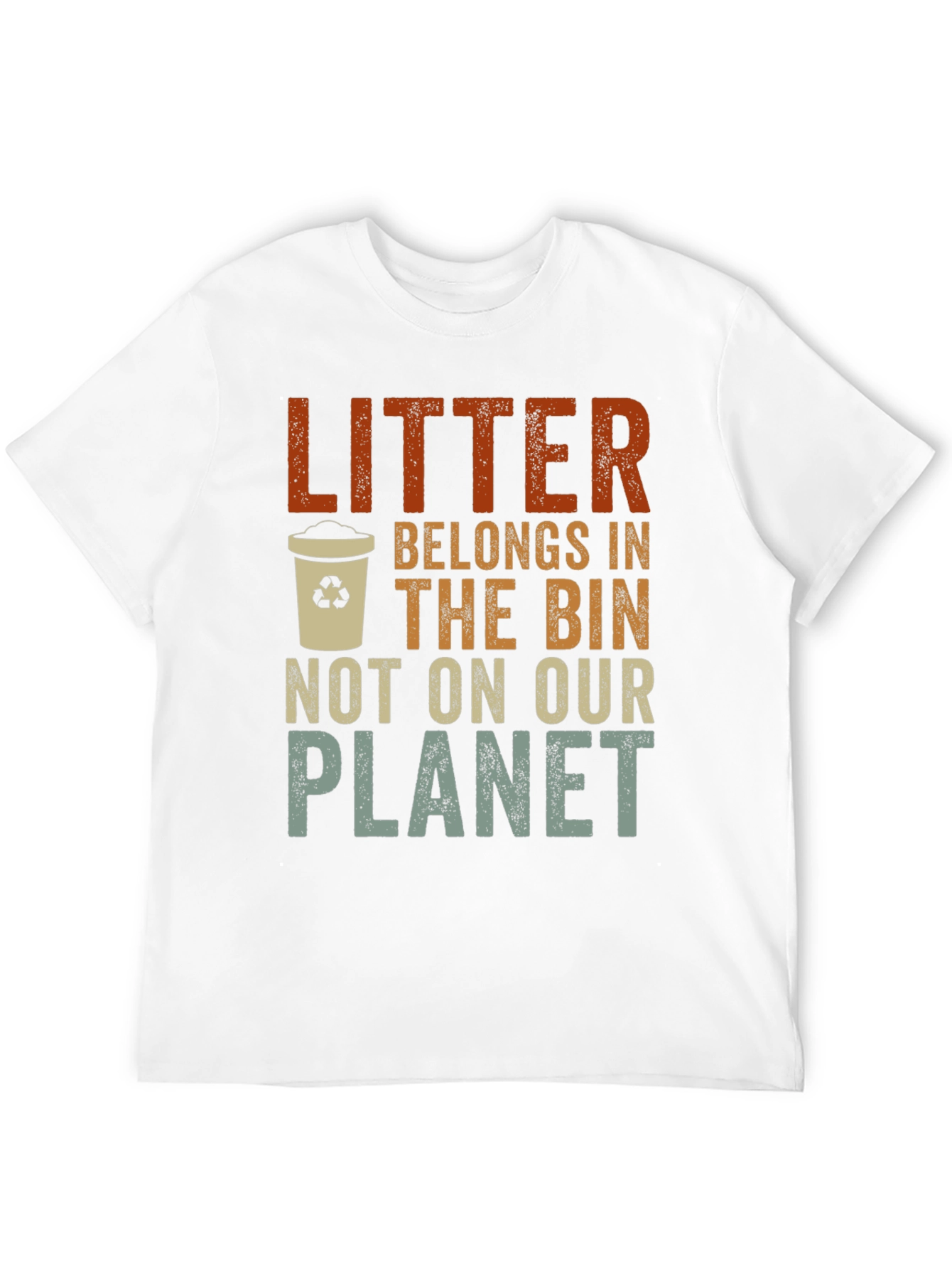 Litter Belongs In The Bin Graphic T-Shirt