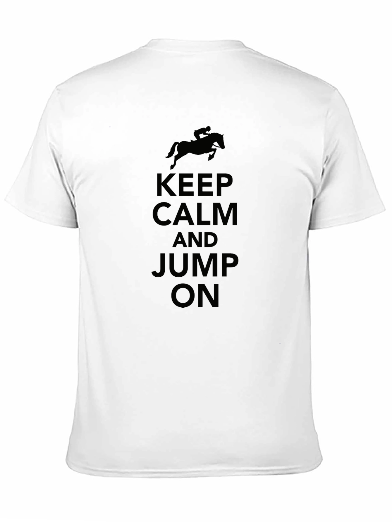 Keep Calm and Jump On Black T-Shirt Equestrian Style
