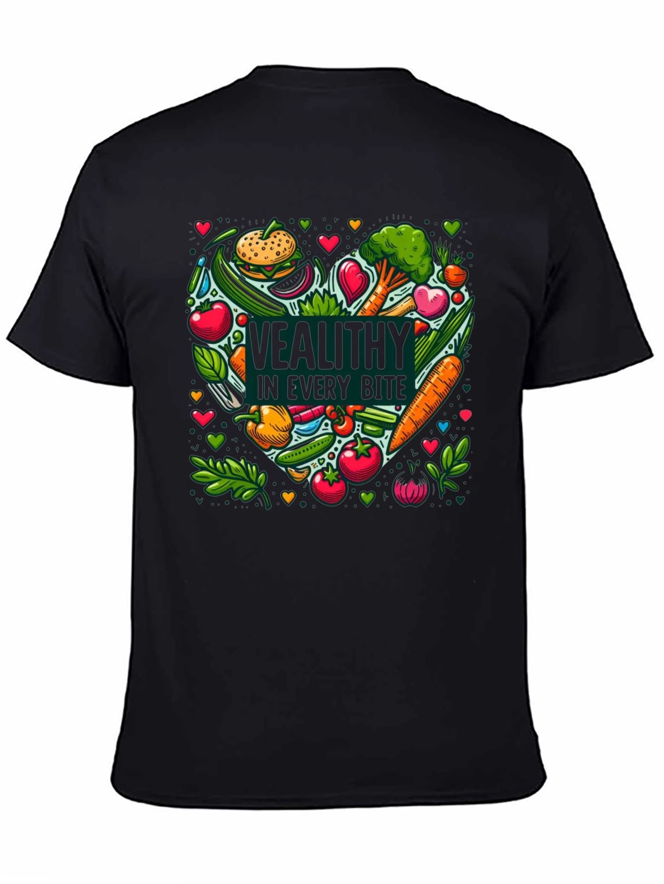 Healthy Food Graphic Tee - Vegan Vegetarian T-Shirt