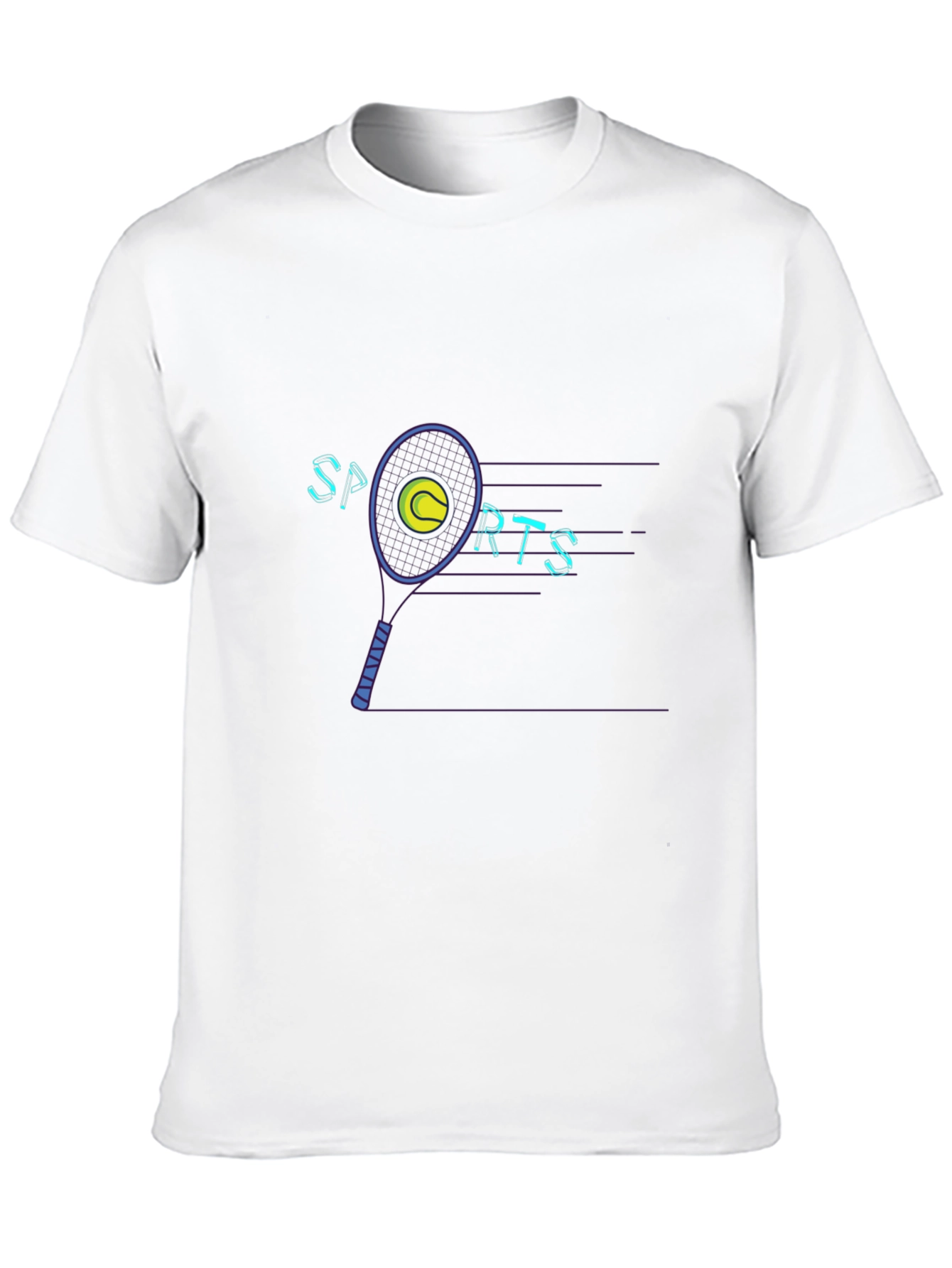 Mens Graphic Tee - Sports Tennis Design
