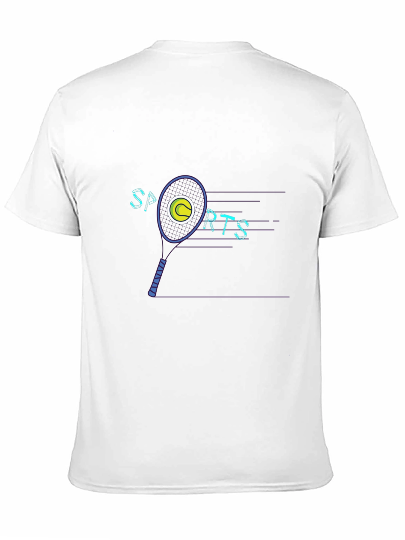 Mens Graphic Tee - Sports Tennis Design