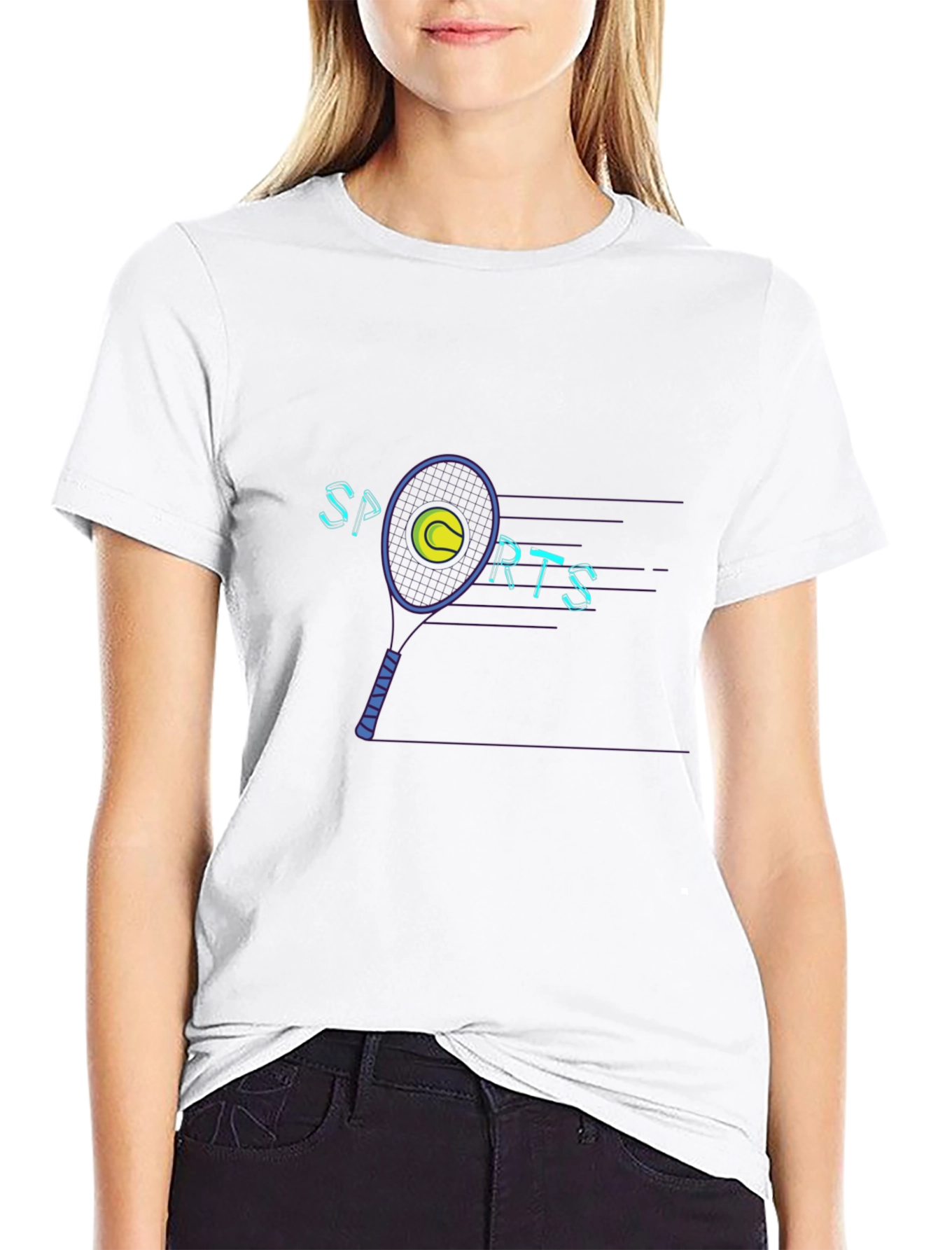 Mens Graphic Tee - Sports Tennis Design