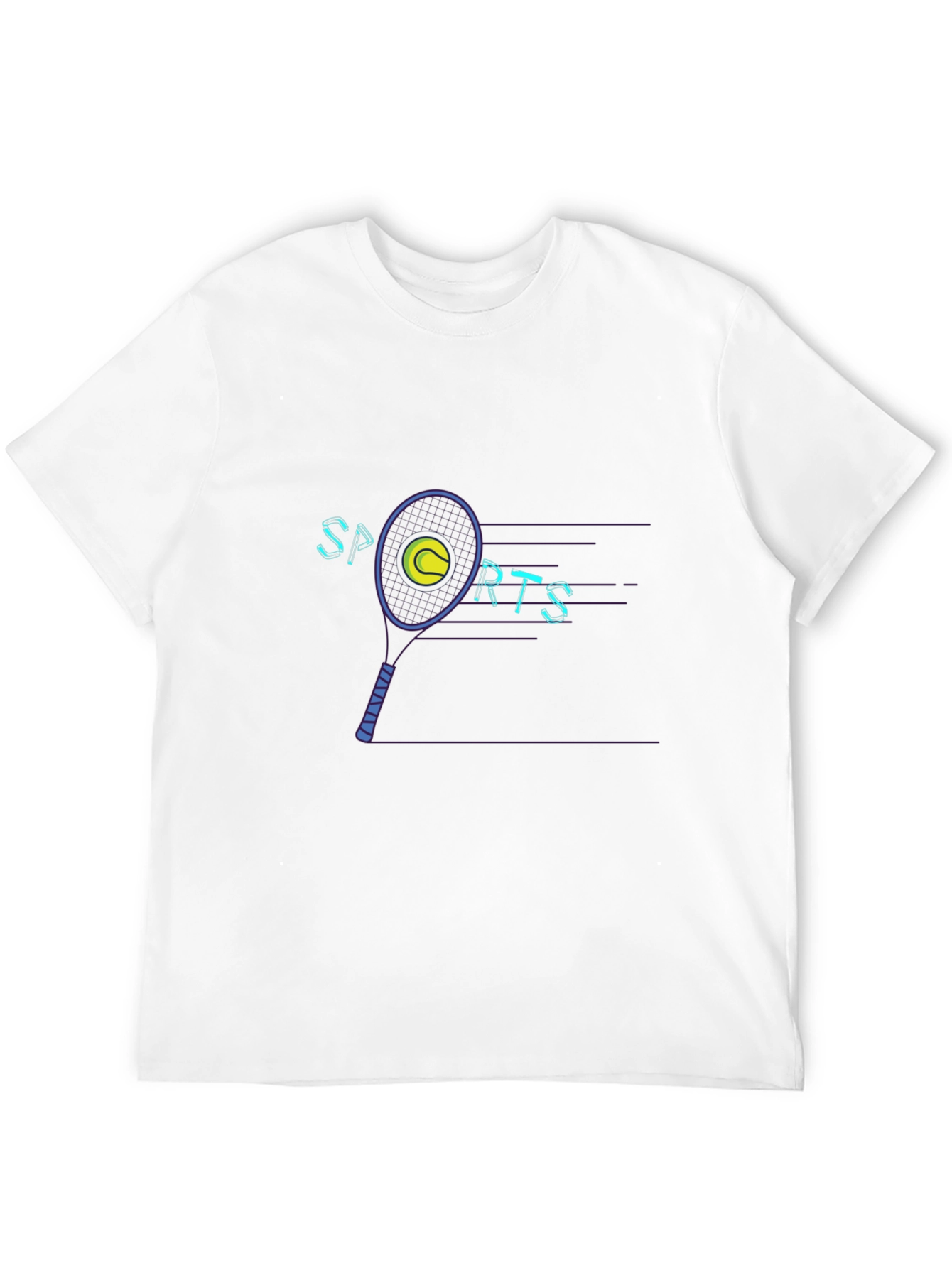 Mens Graphic Tee - Sports Tennis Design