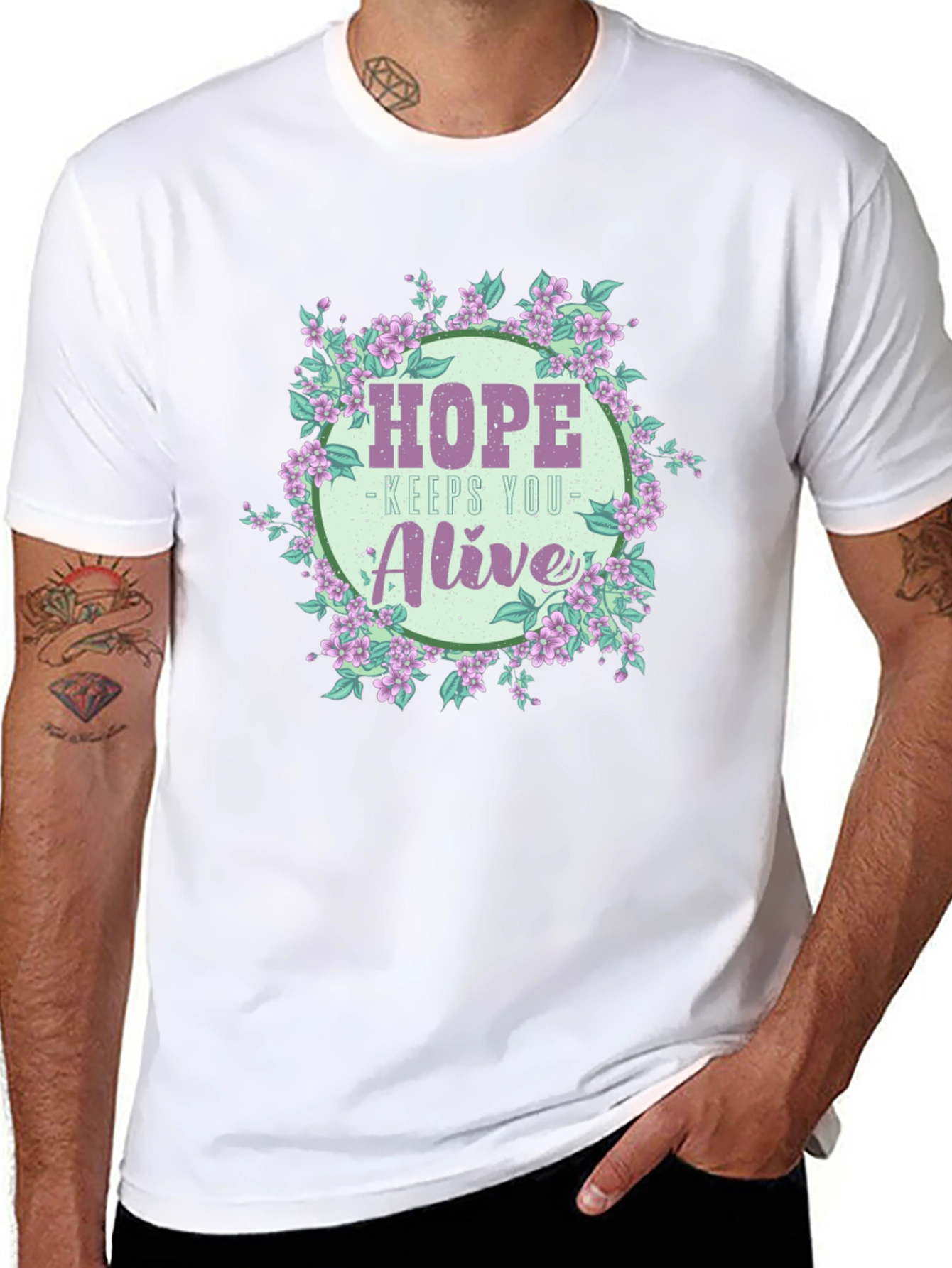 Hope Keeps You Alive Floral T-Shirt