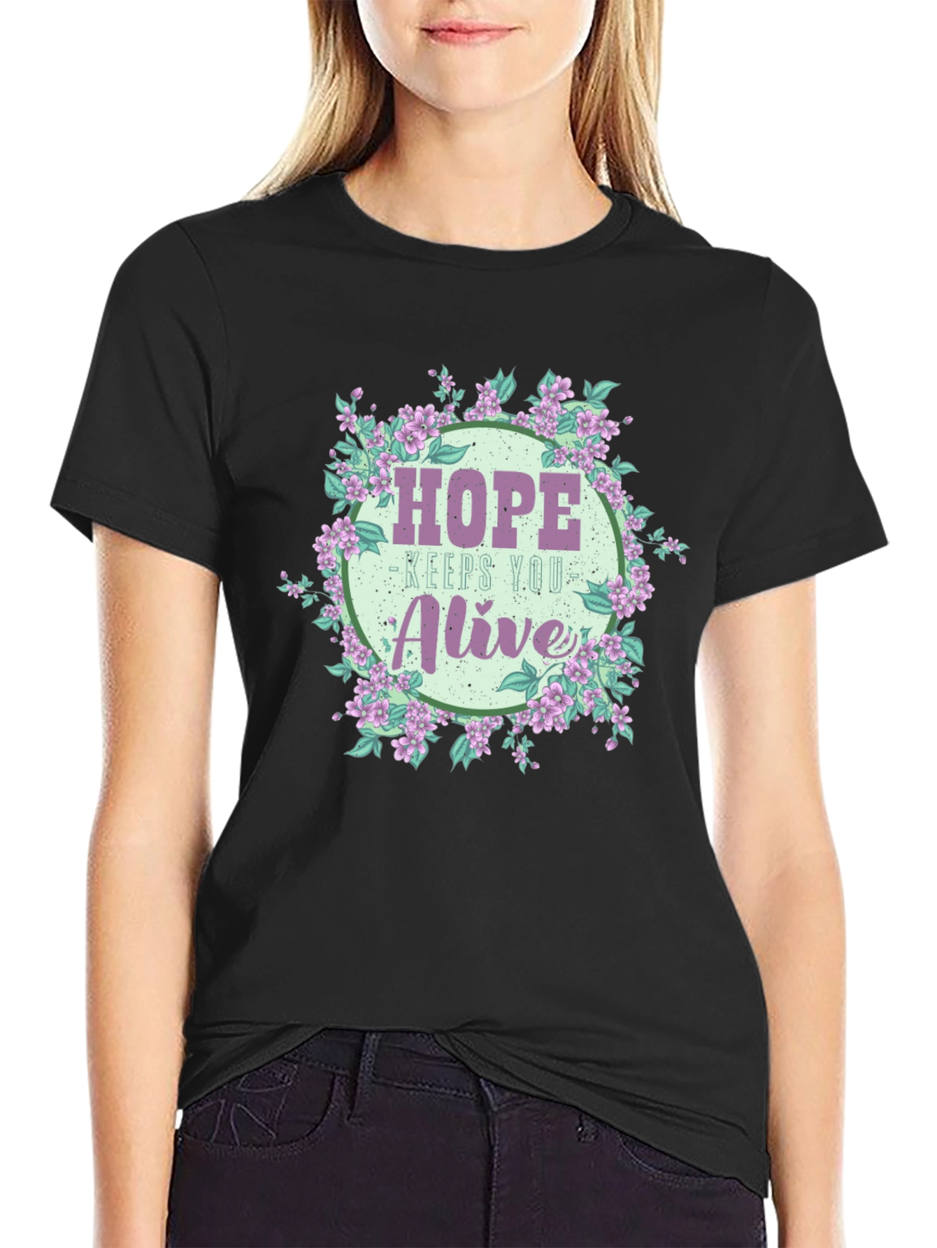 Hope Keeps You Alive Floral T-Shirt