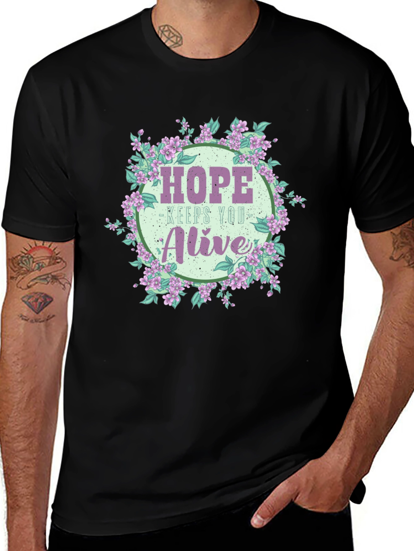 Hope Keeps You Alive Floral T-Shirt