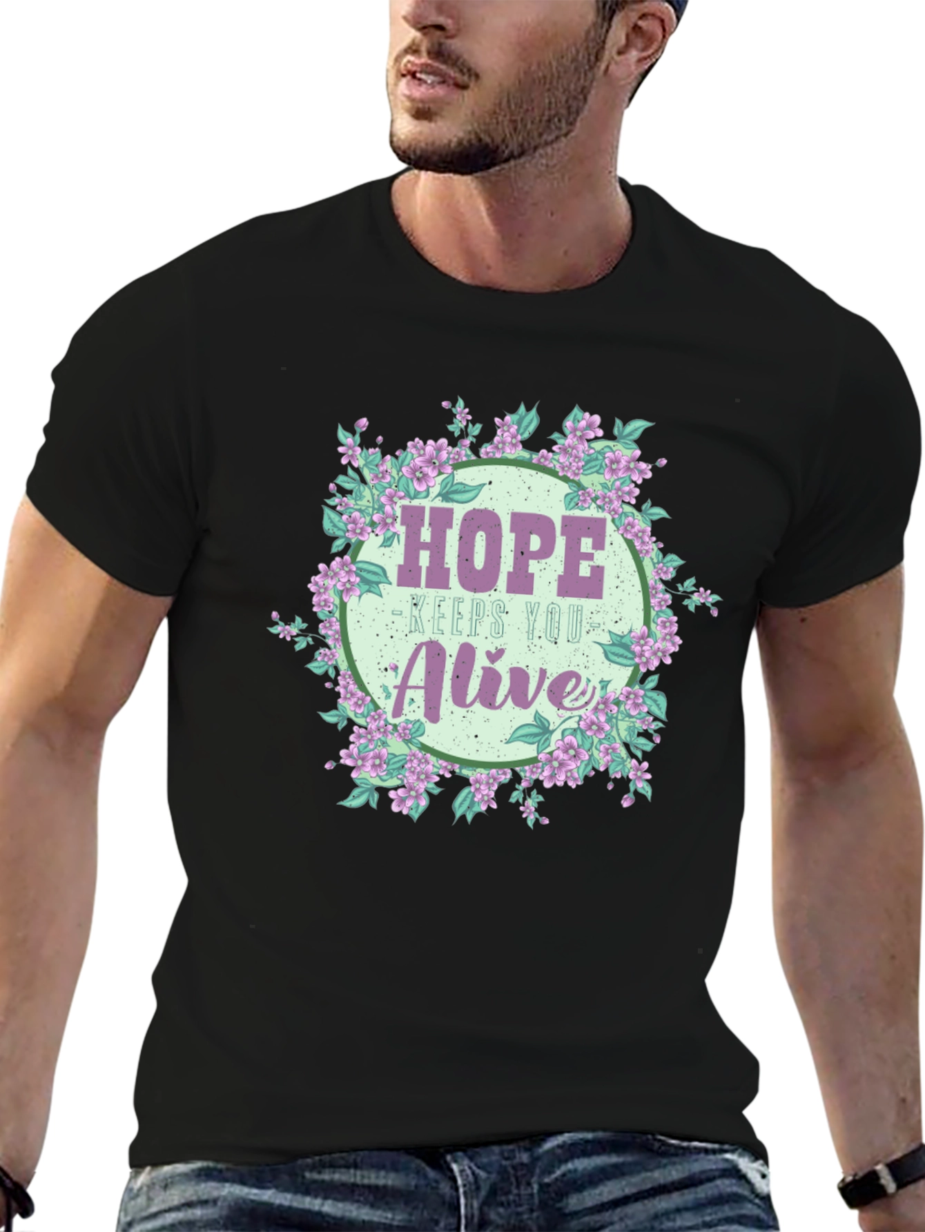 Hope Keeps You Alive Floral T-Shirt